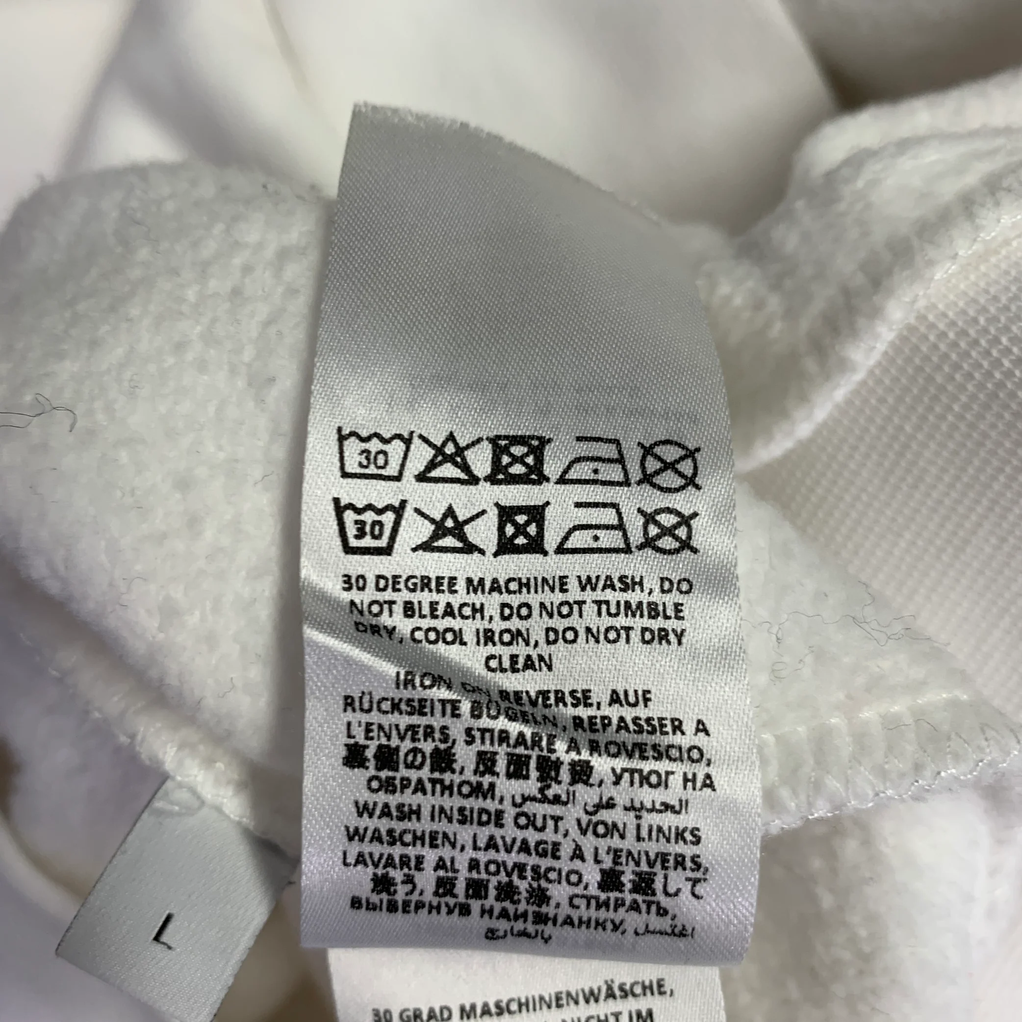 JW ANDERSON Size L White Multi Color Carrie Print Cotton Hooded Sweatshirt - Image 10