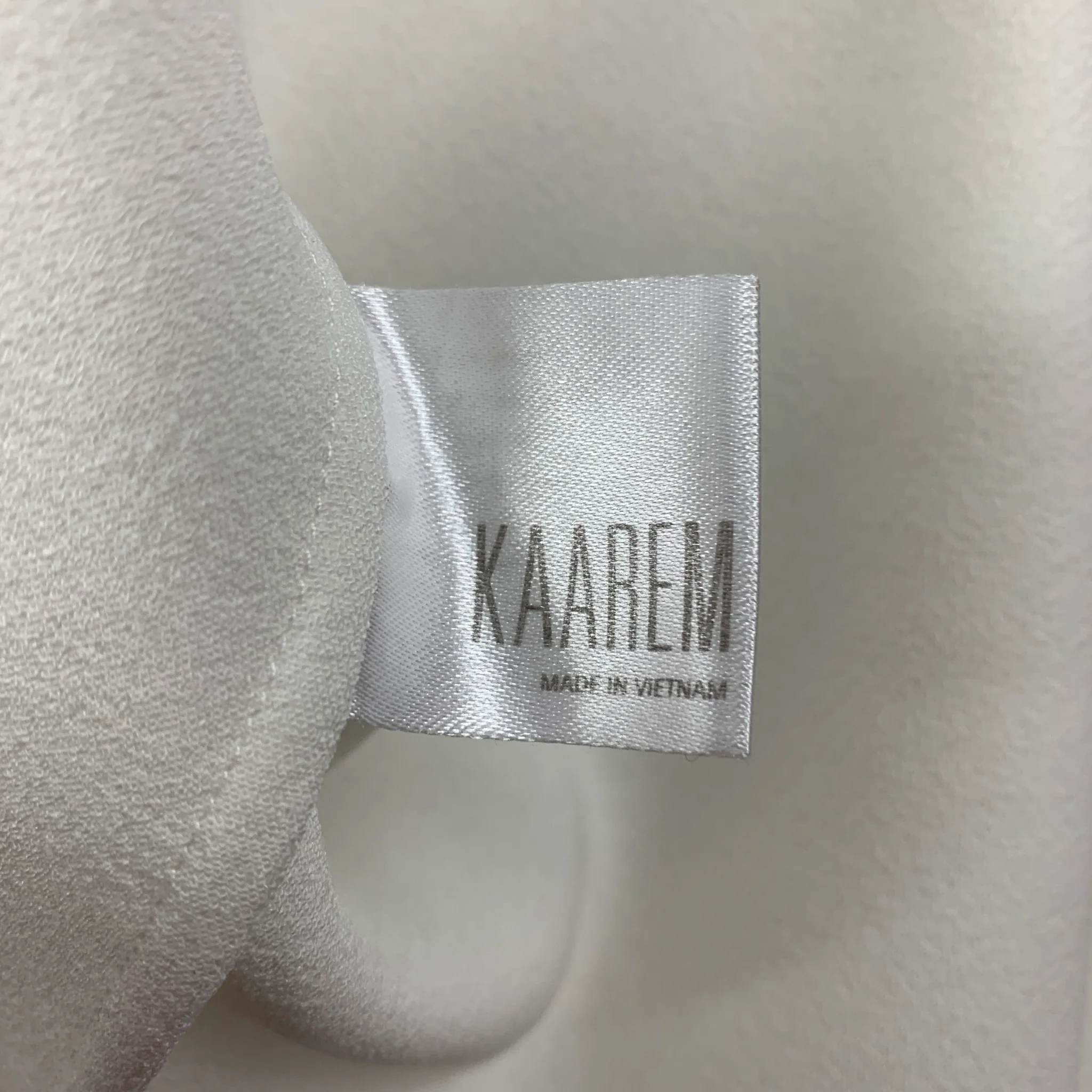 KAAREM Size XS Cream Polyester Sleeveless Cropped Dress Top - Image 4