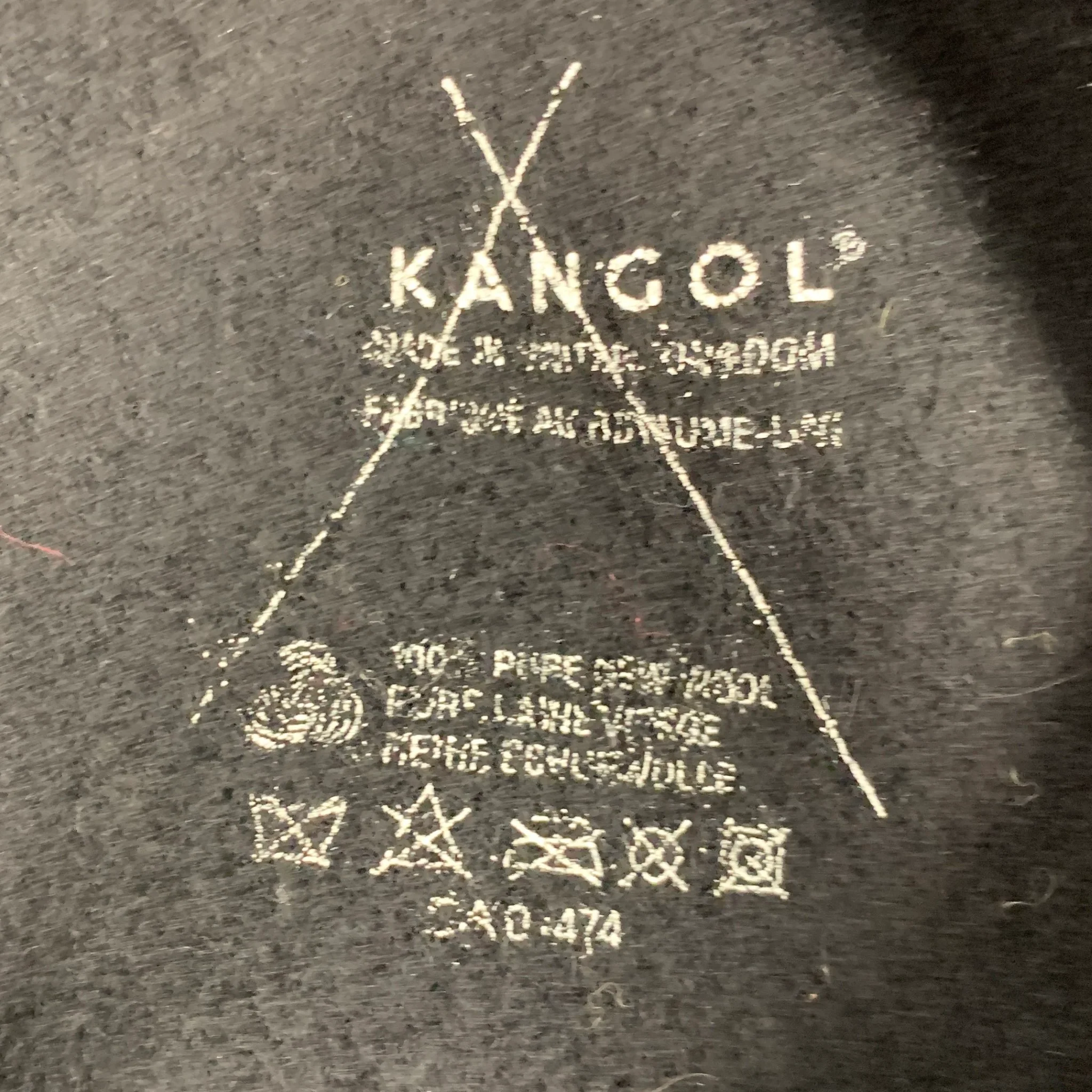 KANGOL Size L Black Wool Hat - Image 6