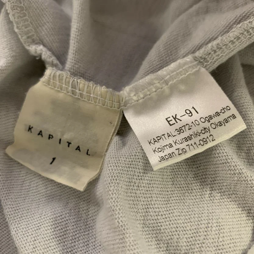 KAPITAL Size S Light Blue Cotton Ballon T Shirt Womens - Image 6
