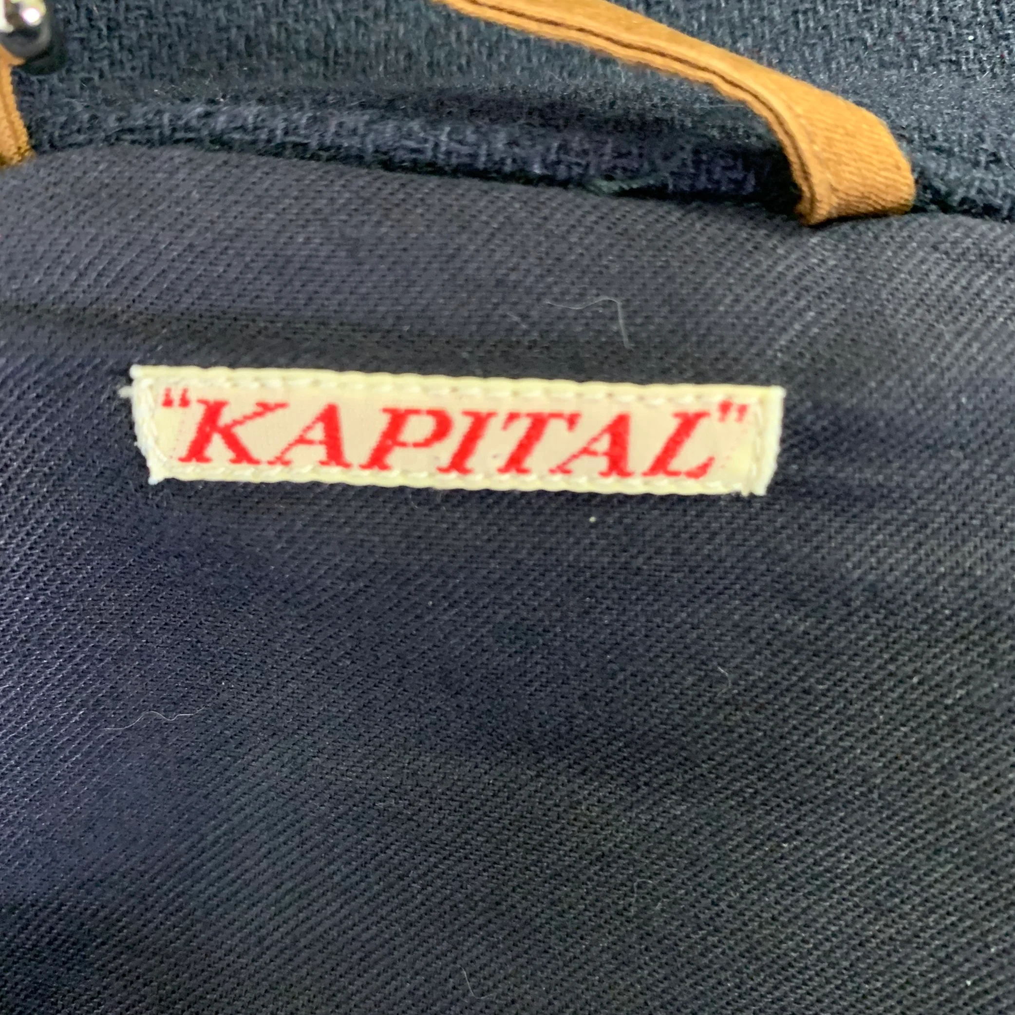 KAPITAL Size S Navy Wool Blend A-Line Coat - Image 6