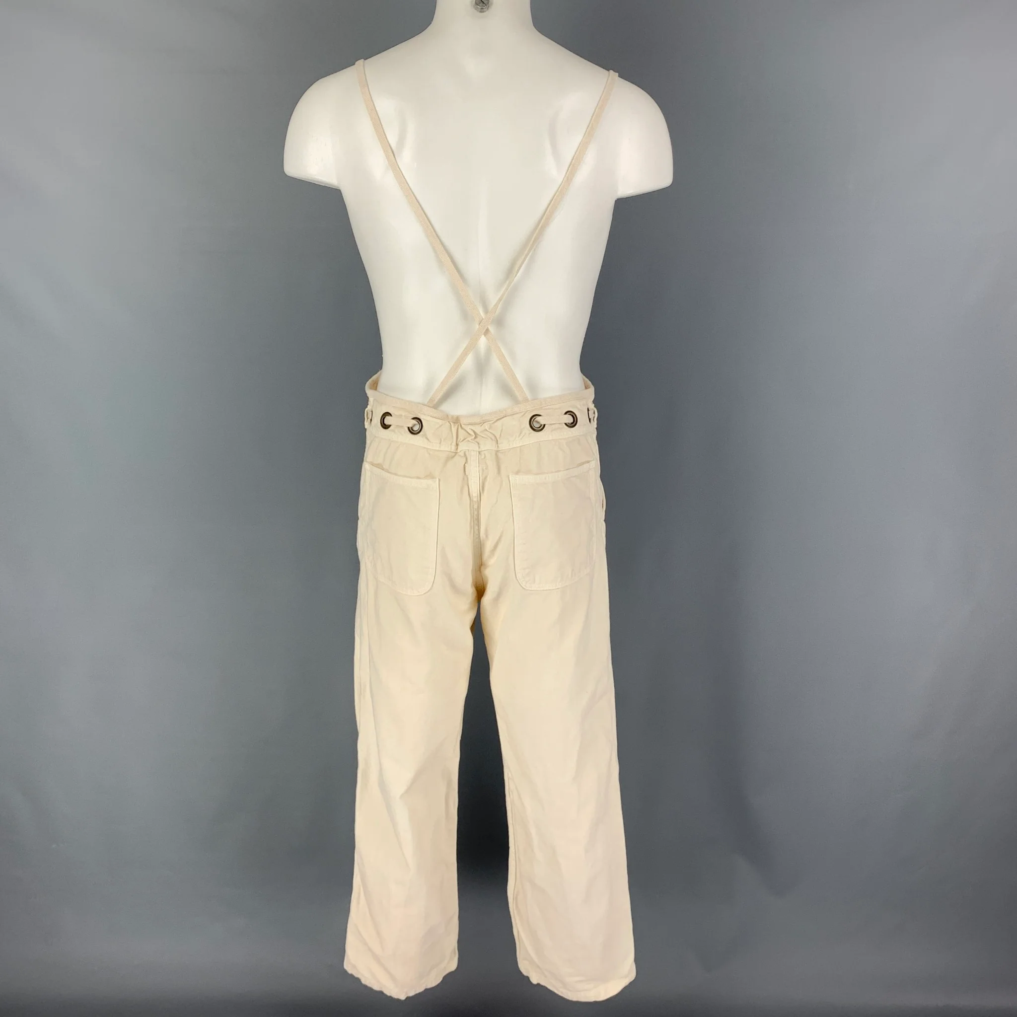 KAPITAL Size XS Beige Cotton Overalls - Image 3