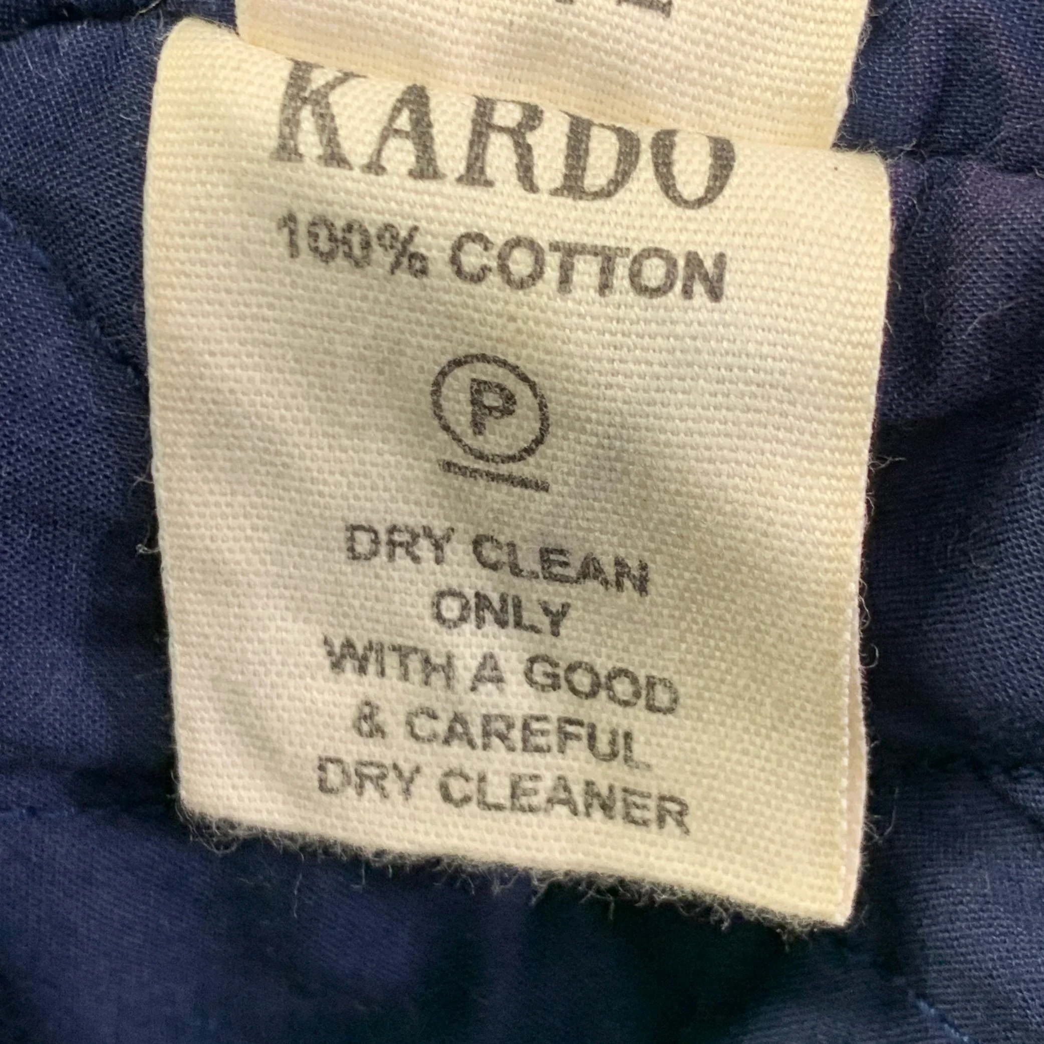 KARDO Size XL Navy Burgundy Quilted Cotton Jacket - Image 10