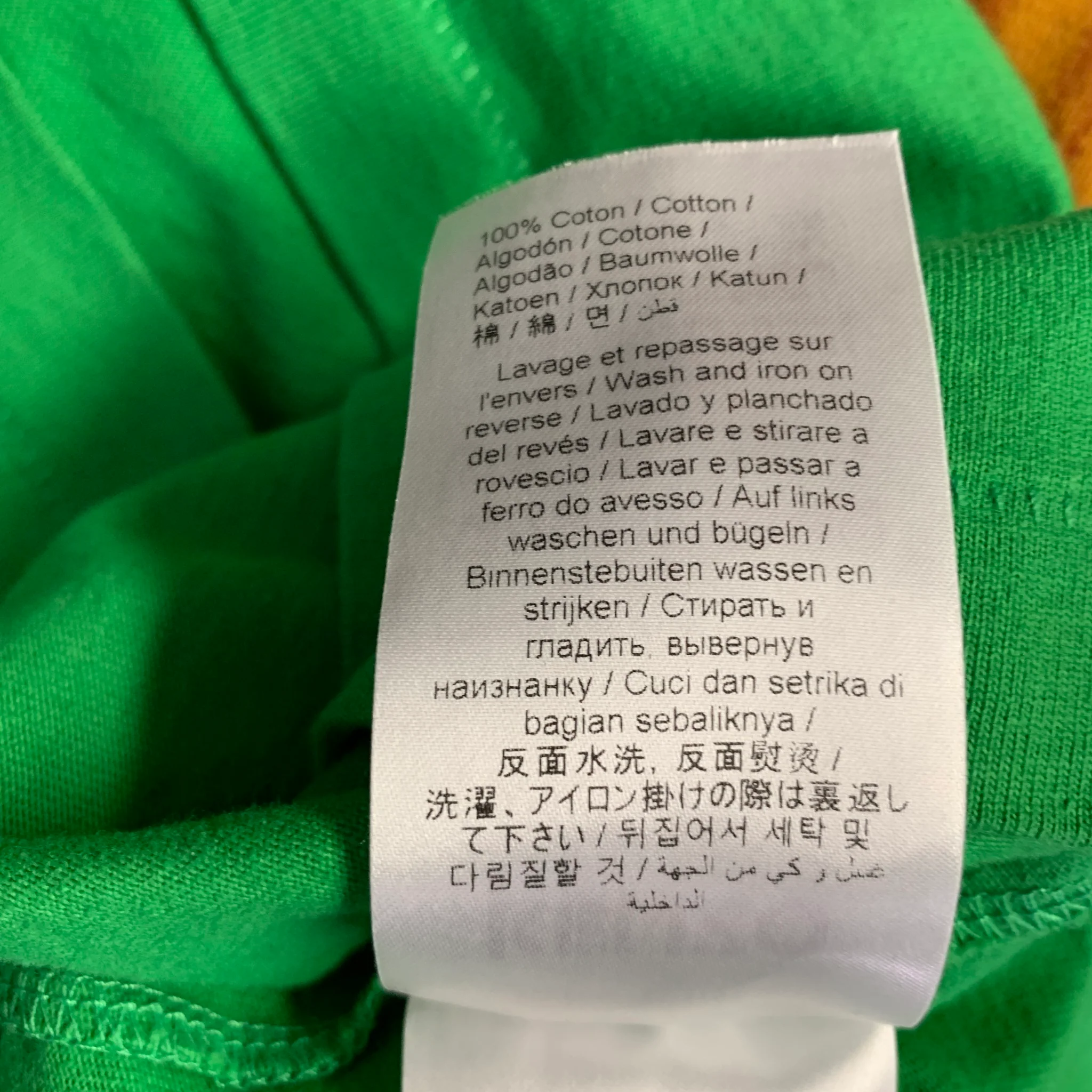 KENZO Size L Green Orange Poppy Graphic Cotton Crew Neck T-shirt - Image 8