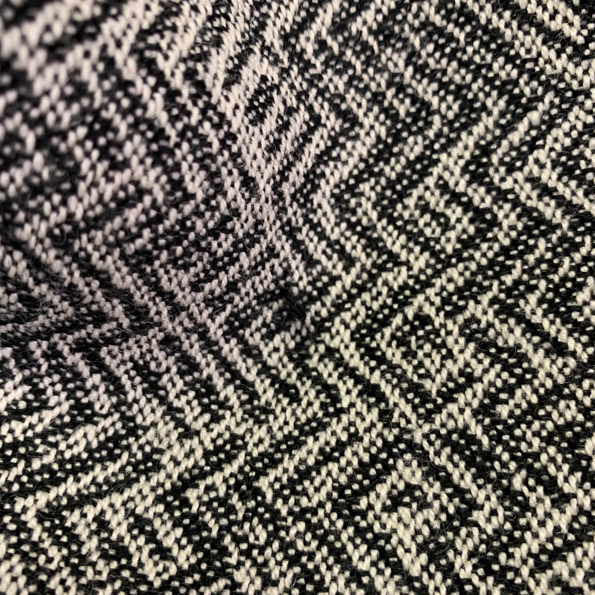KENZO Size S Black White Wool Chevron Deconstructed Jacket Blazer - Image 8