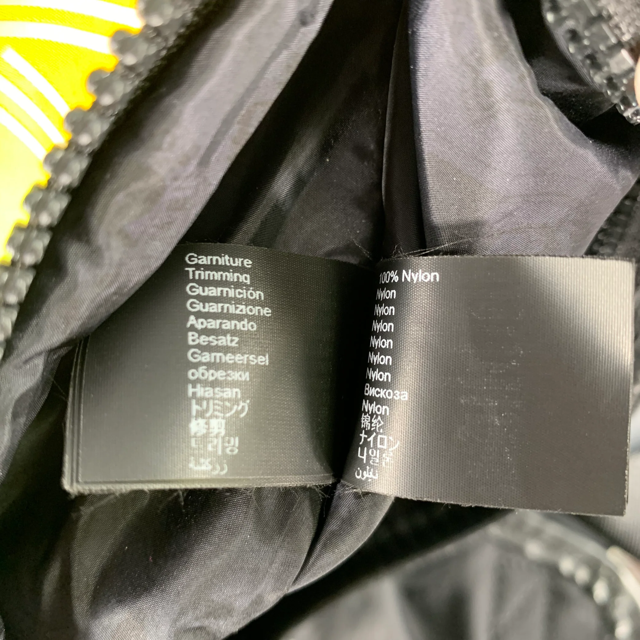 KENZO Yellow Black Logo Nylon Leather Double Zipper Belt Bag - Image 12