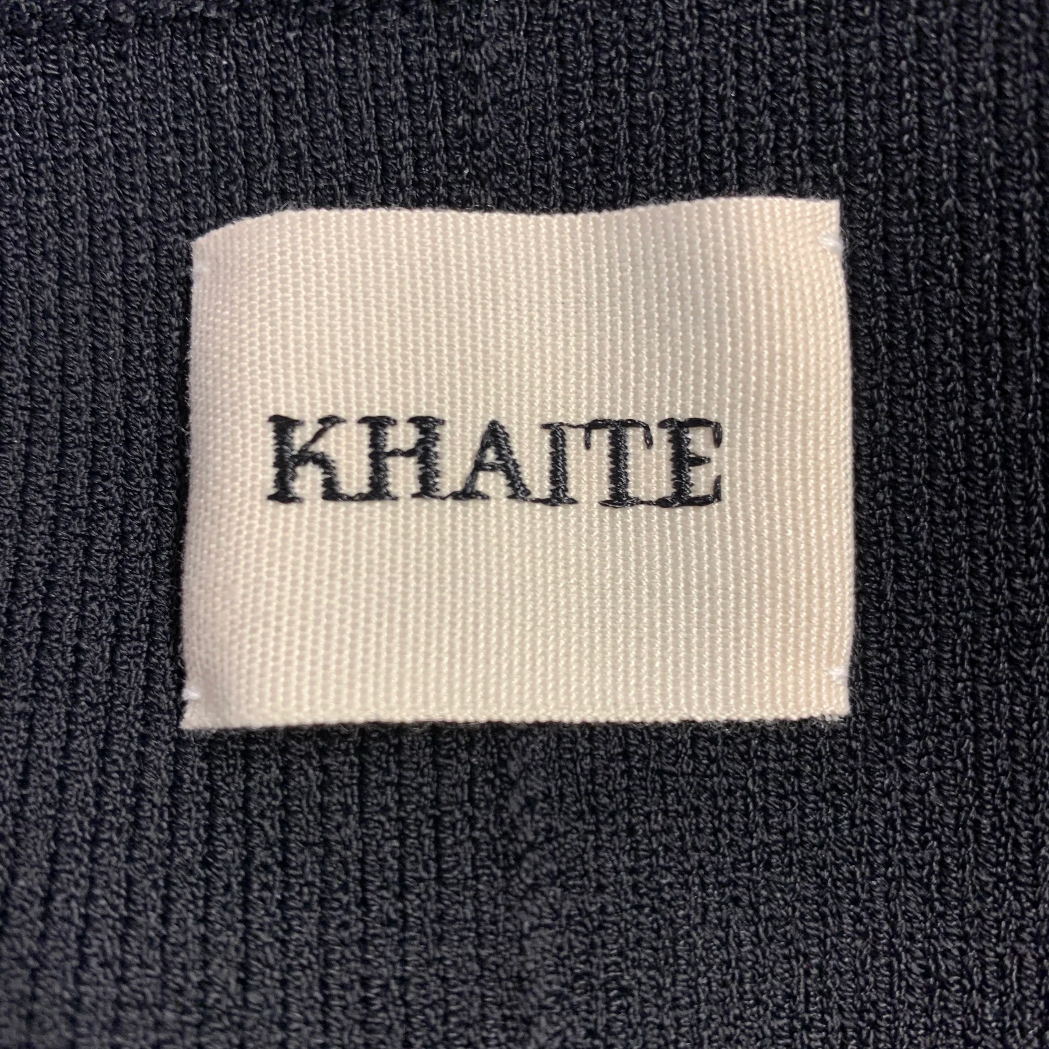 KHAITE Size XS Black Viscose Blend Rib Knit Sleeveless Casual Top - Image 4