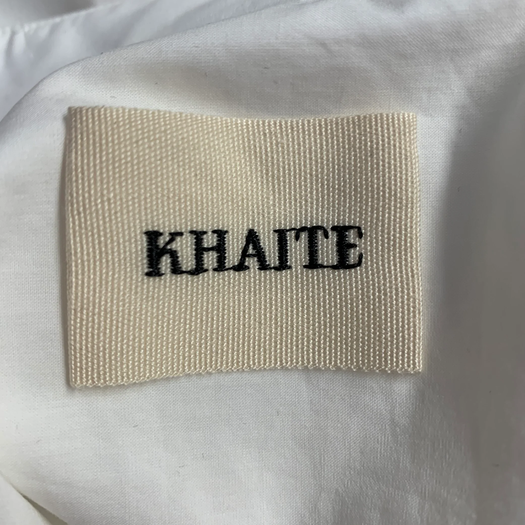 KHAITE Size XS White Cotton Oversized Two Pockets Blouse - Image 8