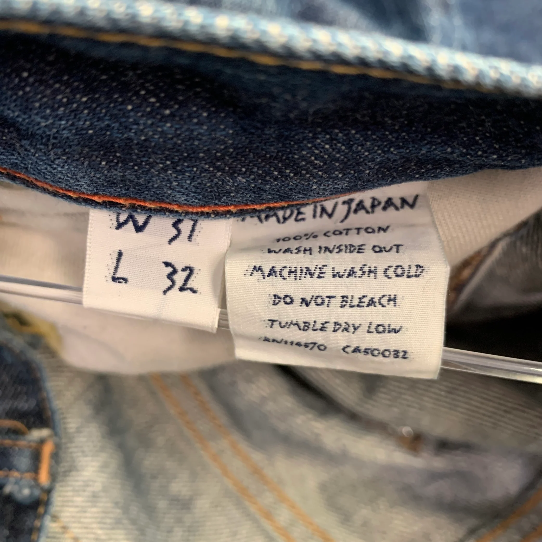 KICKING MULE WORKSHOP Size 31 Indigo Cotton Button Fly Jeans - Image 9