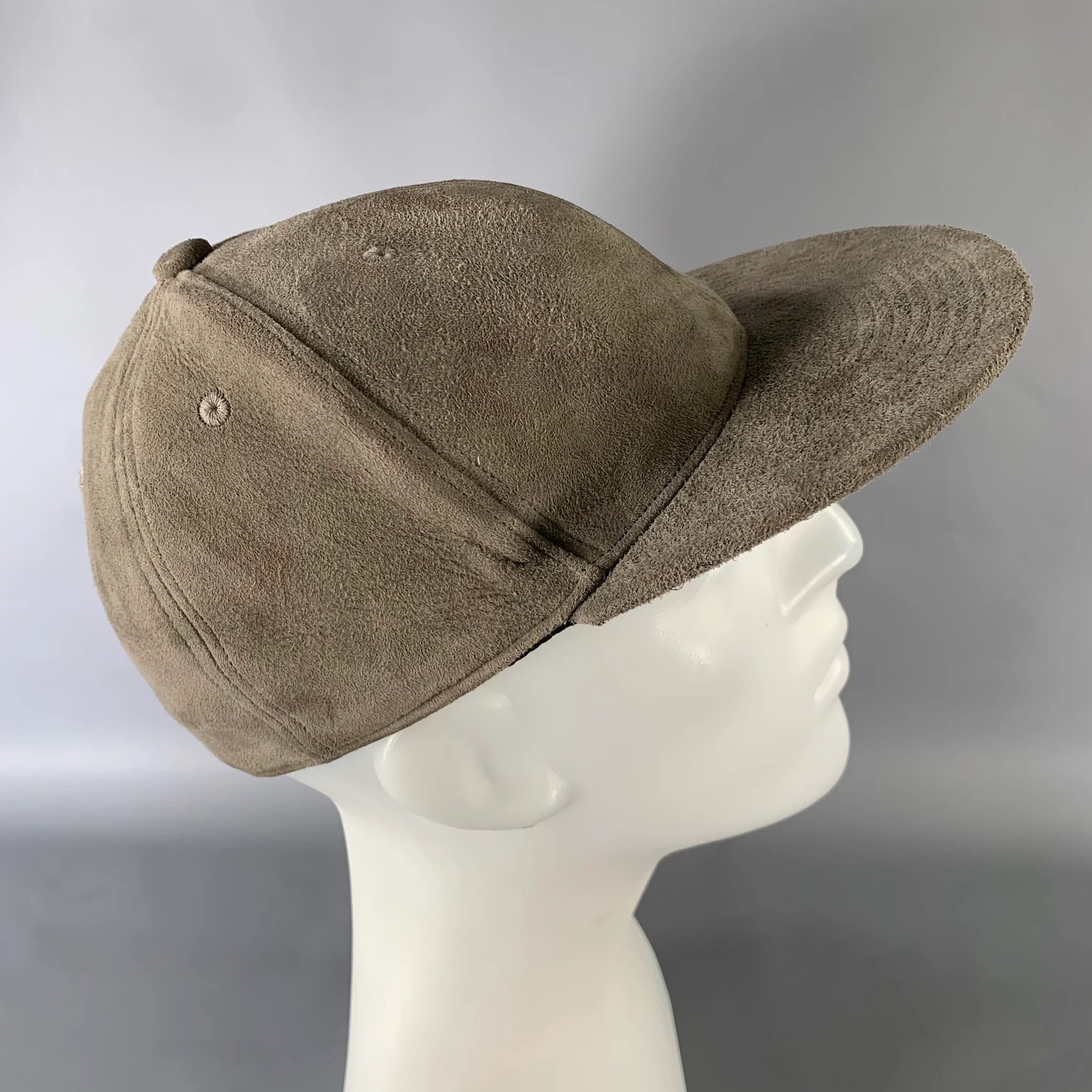 KIJIMA TAKAYUKI Size M Grey Solid Goat Suede Hats - Image 2
