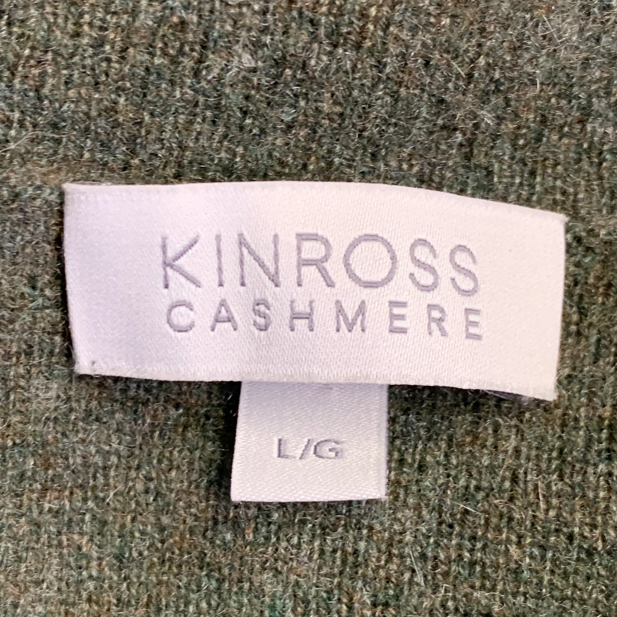 KINROSS Size L Green Olive Cashmere Shirt Jacket Cardigan - Image 5
