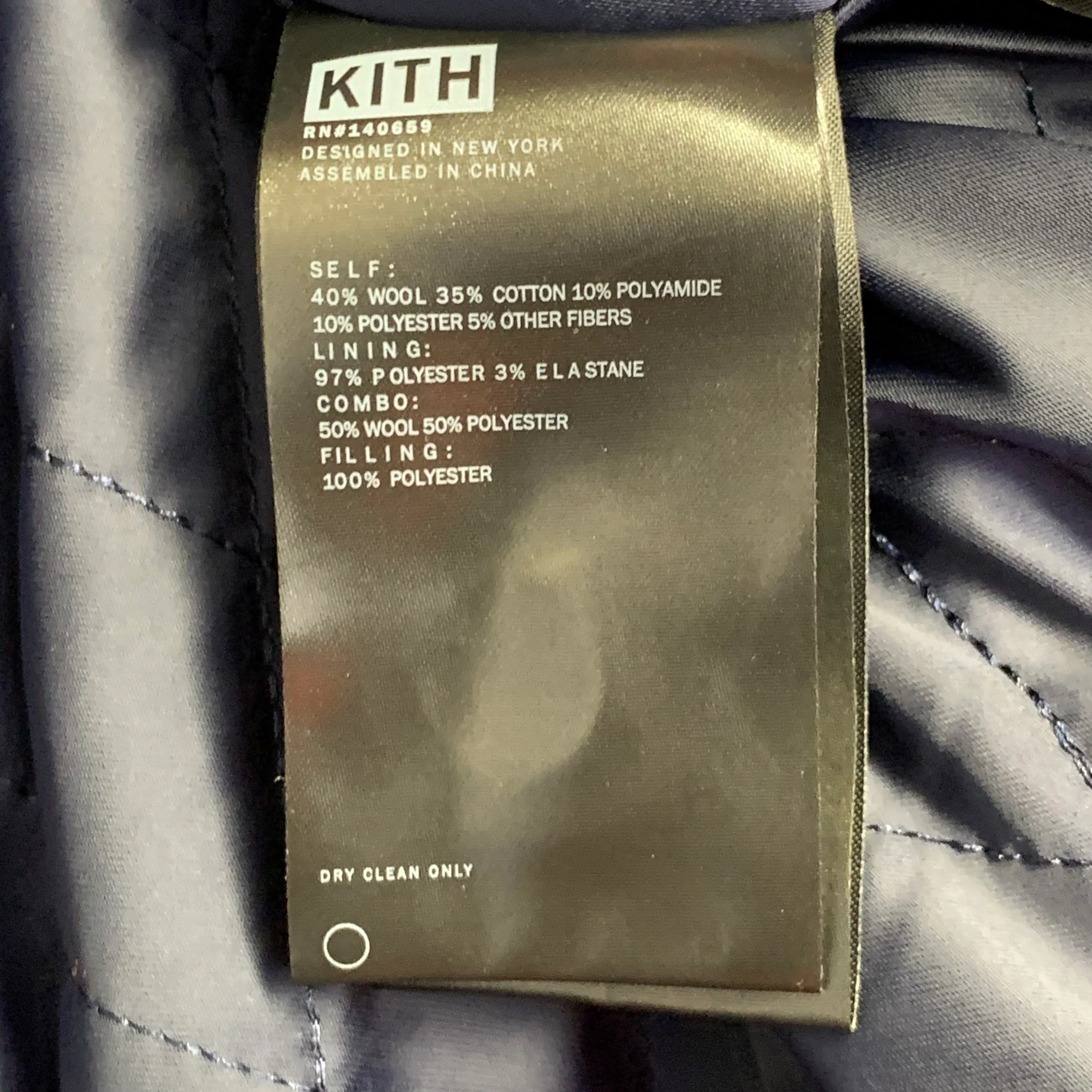 KITH Size S Royce Navy Red Beige Wool Blend Plaid Double Breasted Coat - Image 9