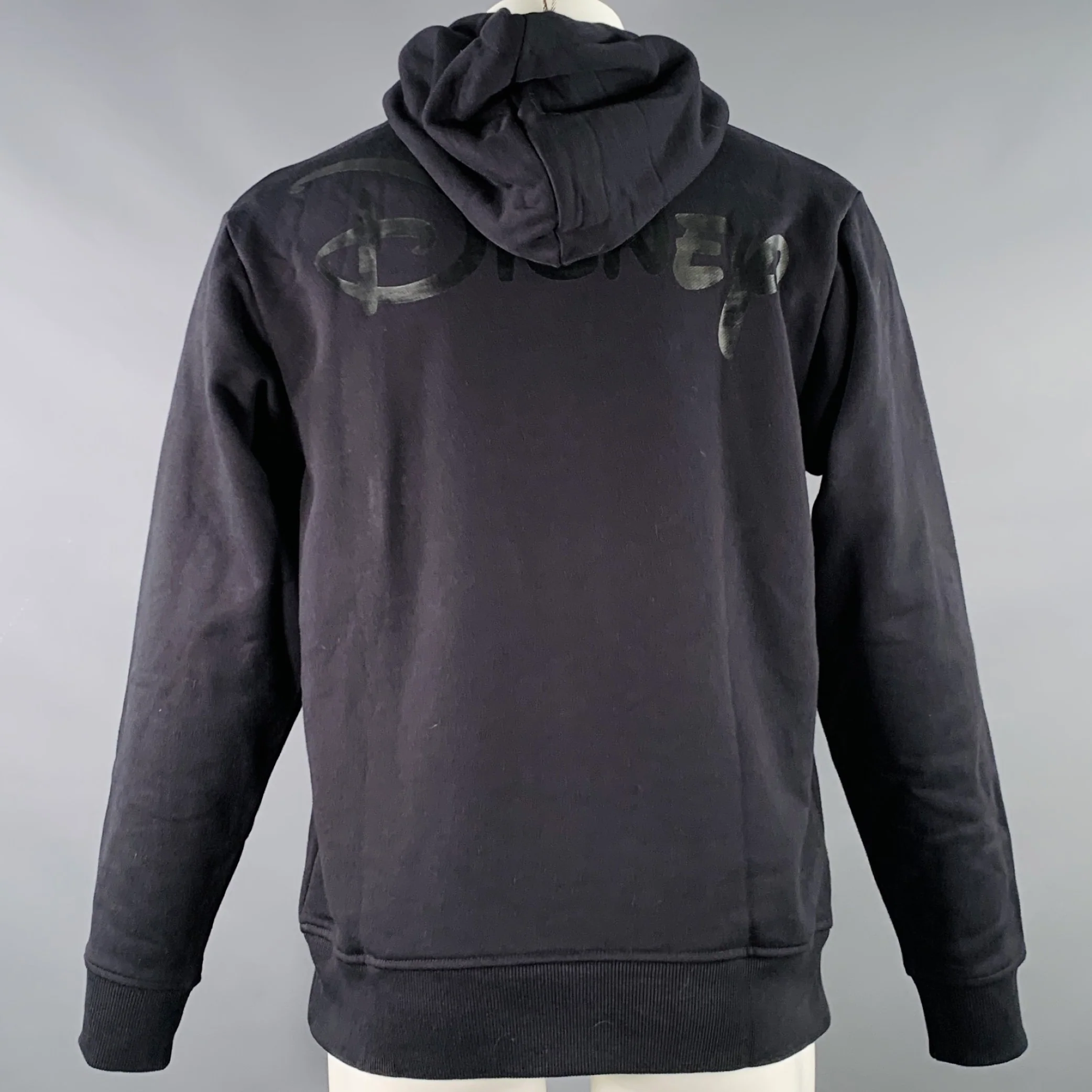 KITH Size XS Black White Logo Cotton Hooded Sweatshirt - Image 4