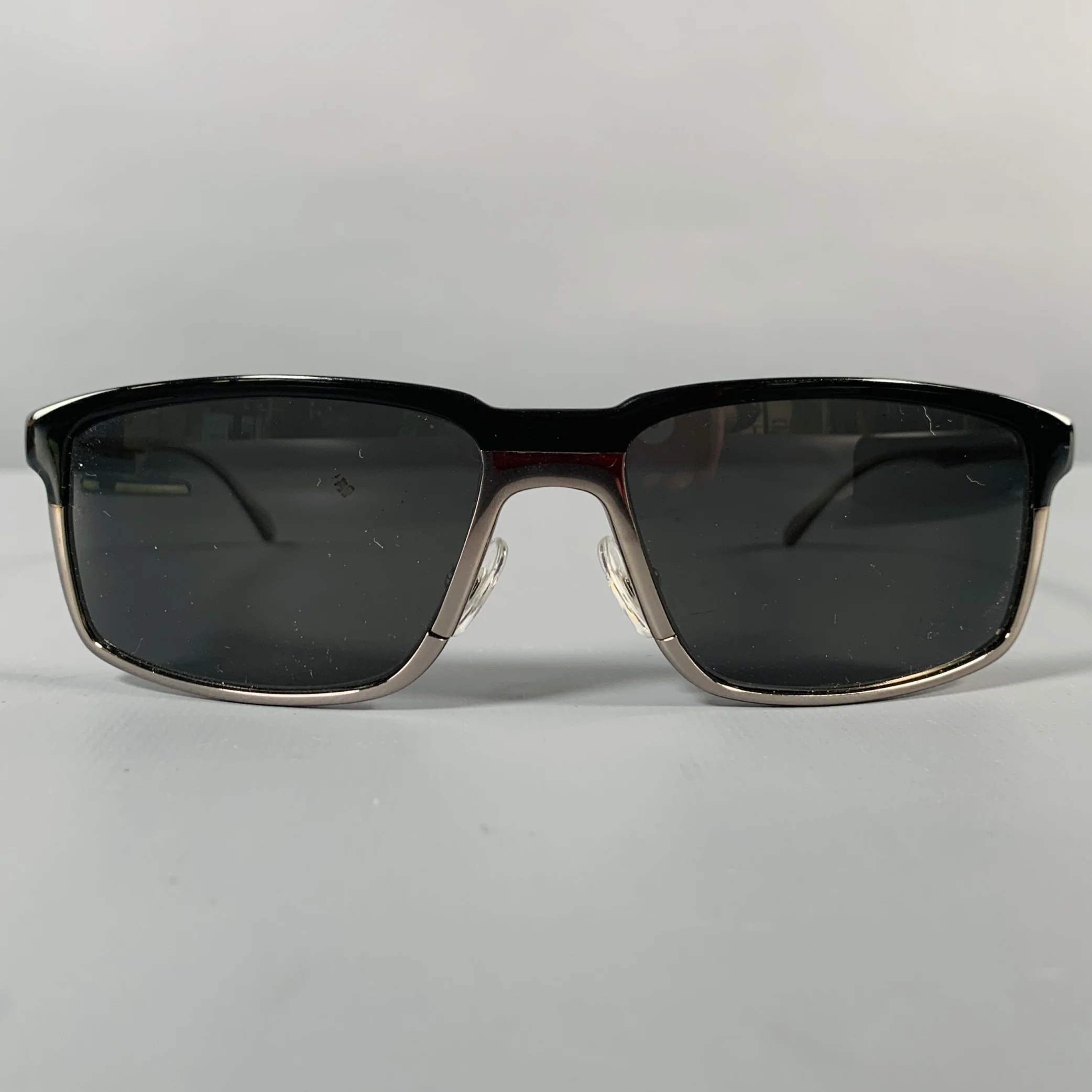 KITON -Napoli- Black Silver Titanium Sunglasses