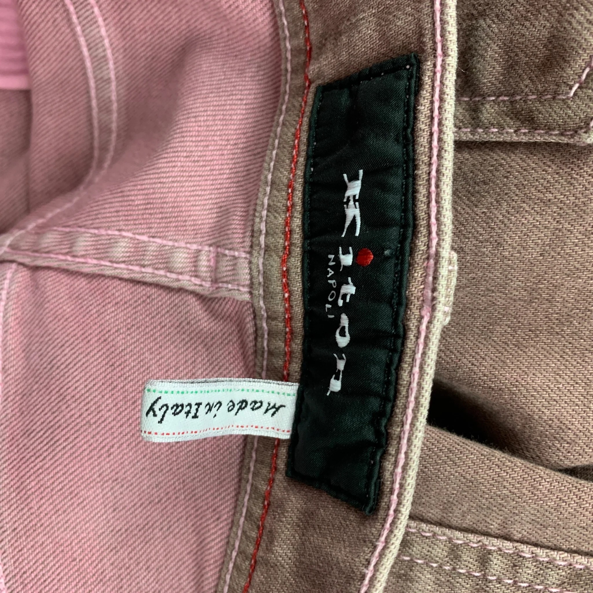 KITON Size 34 Pink Grey Heather Cotton Jeans - Image 7