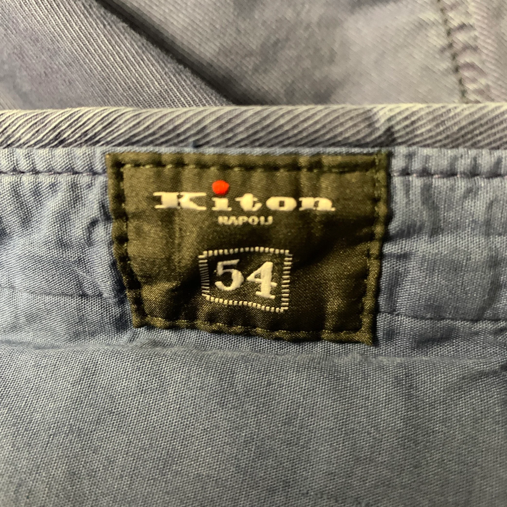 KITON Size 36 Navy Cotton Blend Button Fly Casual Pants - Image 7