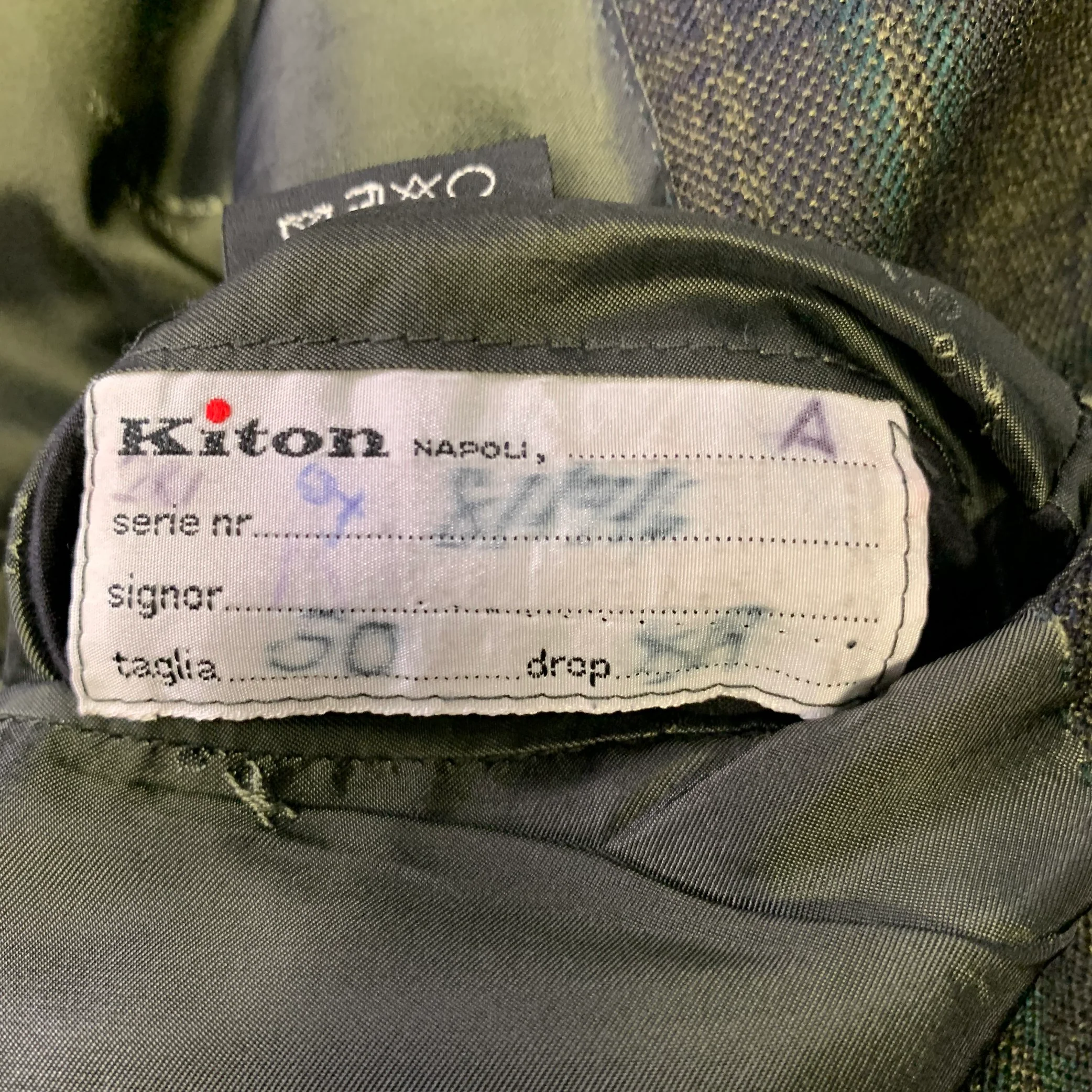 KITON Size 40 Green Charcoal Plaid Cashmere Notch Lapel Sport Coat - Image 7
