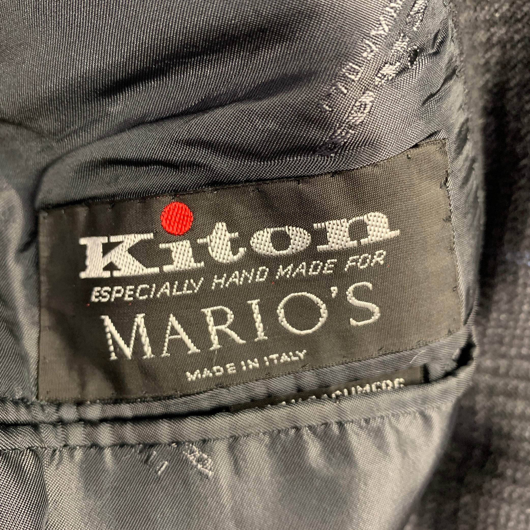 KITON Size 40 Grey Blue Window Pane Cashmere Notch Lapel Sport Coat - Image 5