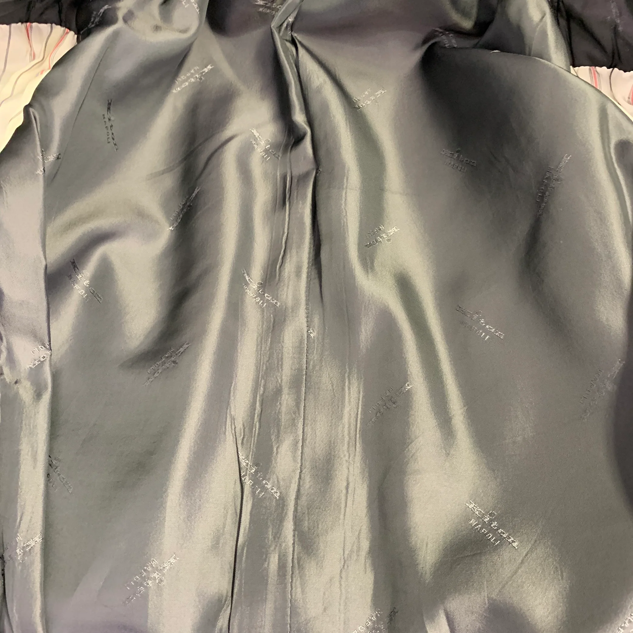 KITON Size 40 Grey Blue Window Pane Cashmere Notch Lapel Sport Coat - Image 6