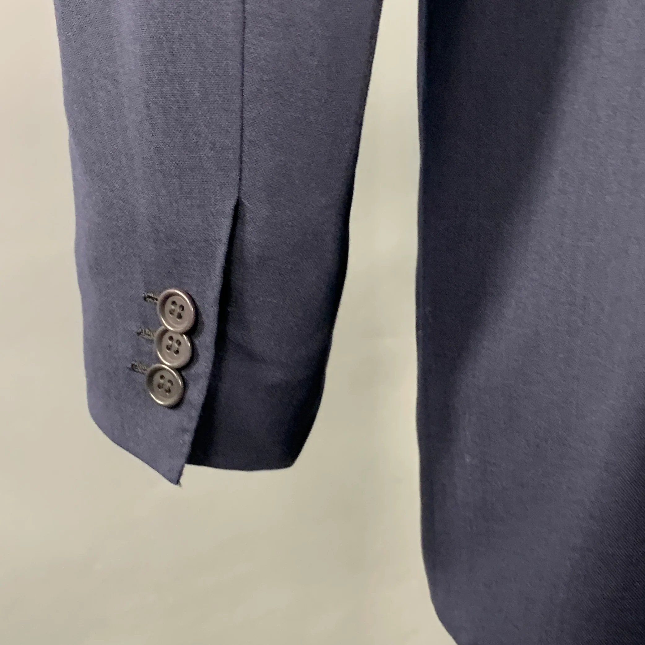 KITON Size 40 Navy Wool Notch Lapel Three Button Sport Coat - Image 4