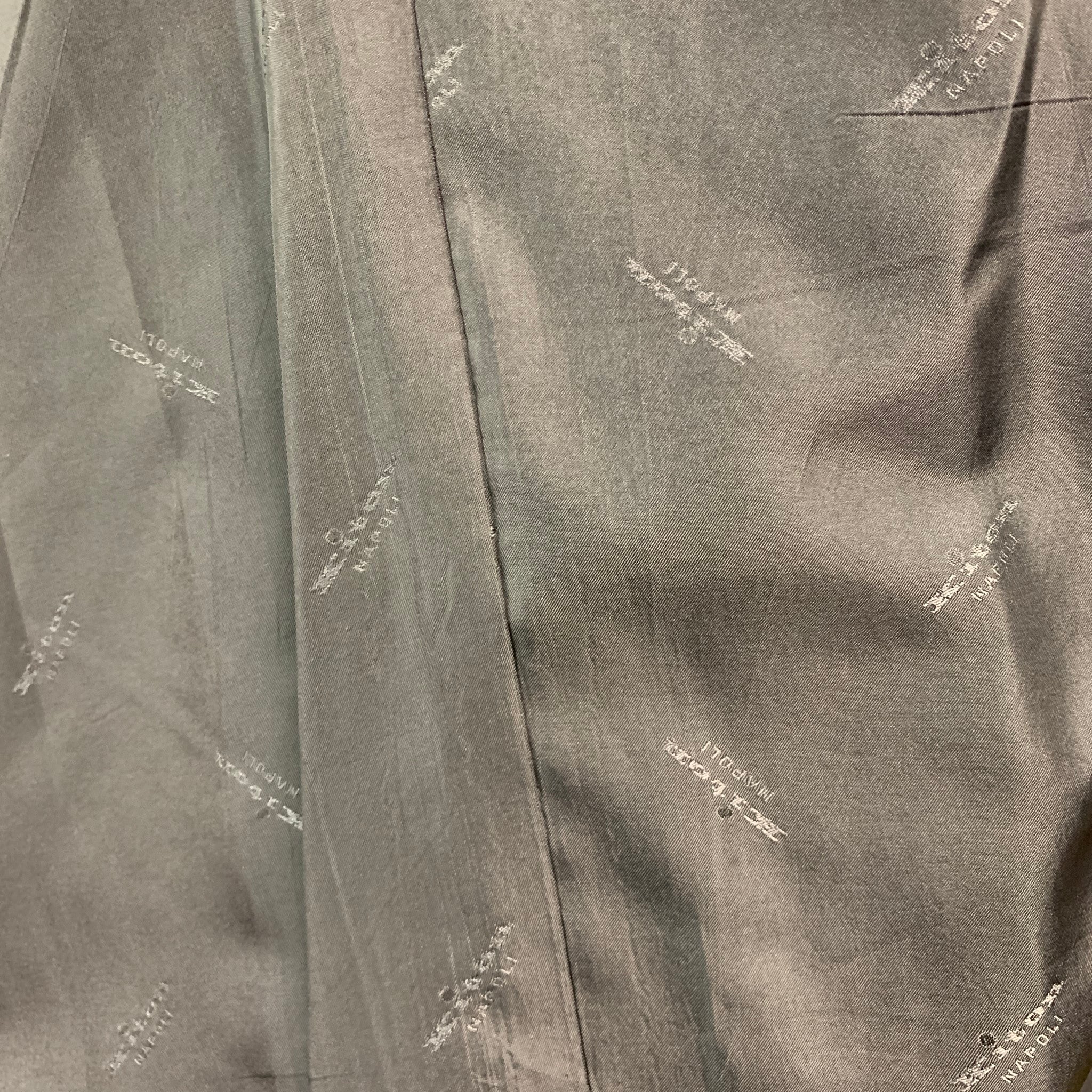 KITON Size 46 Black Wool Notch Lapel Sport Coat - Image 5