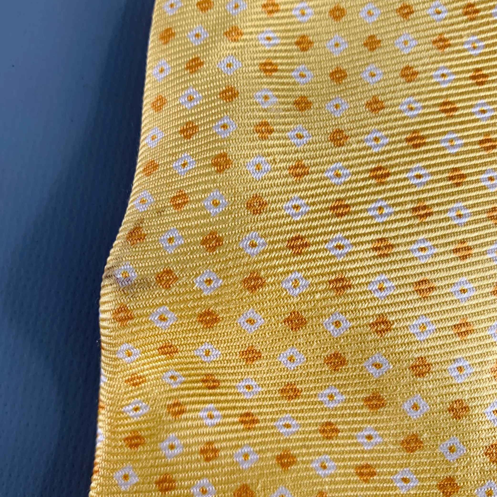 KITON Yellow Orange Floral Tie - Image 5