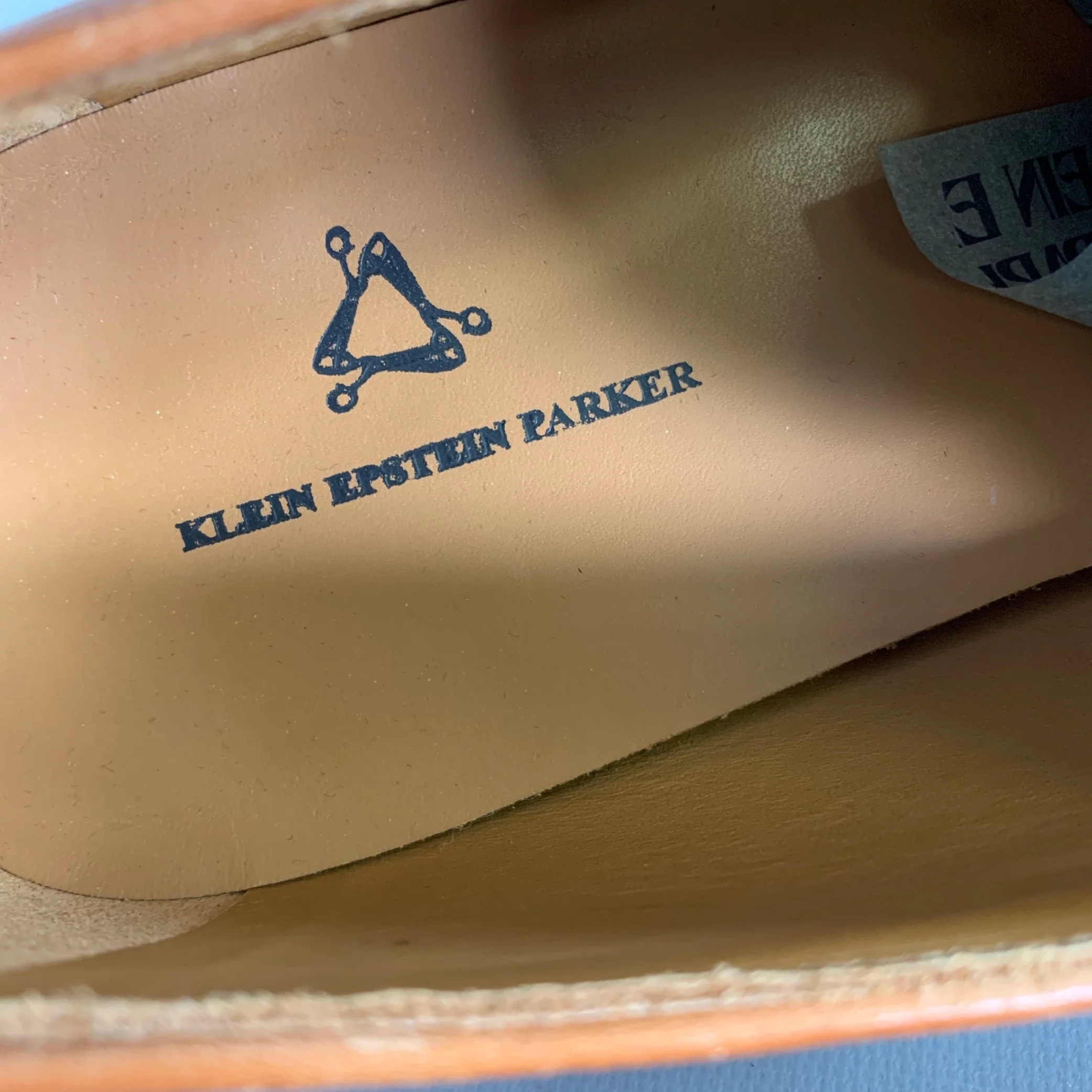 KLEIN EPSTEIN & PARKER Size 9 Brown Tan Distressed Patent Leather Loafers - Image 8