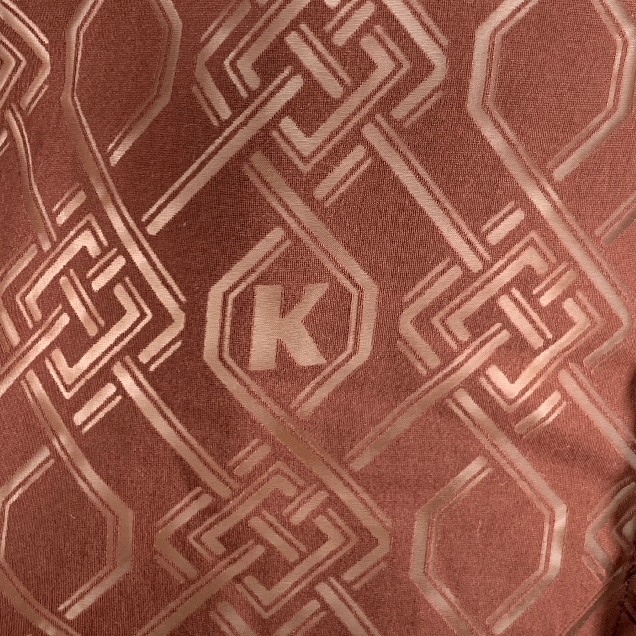 KOCHE' Size M Brown Monogram One Pocket Long Sleeve Shirt - Image 2