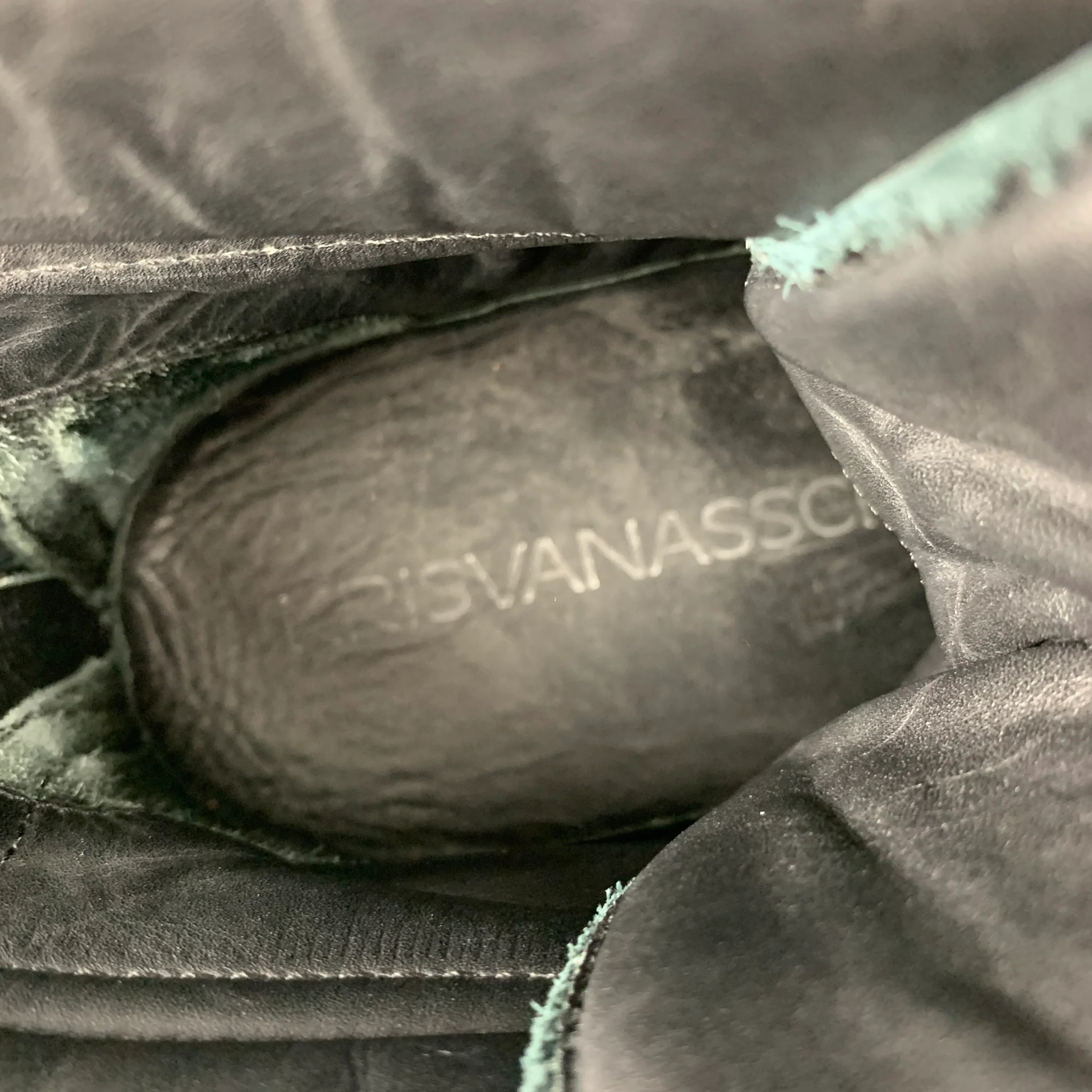 KRIS VAN ASSCHE Size 9 Black Solid Leather Boots - Image 7
