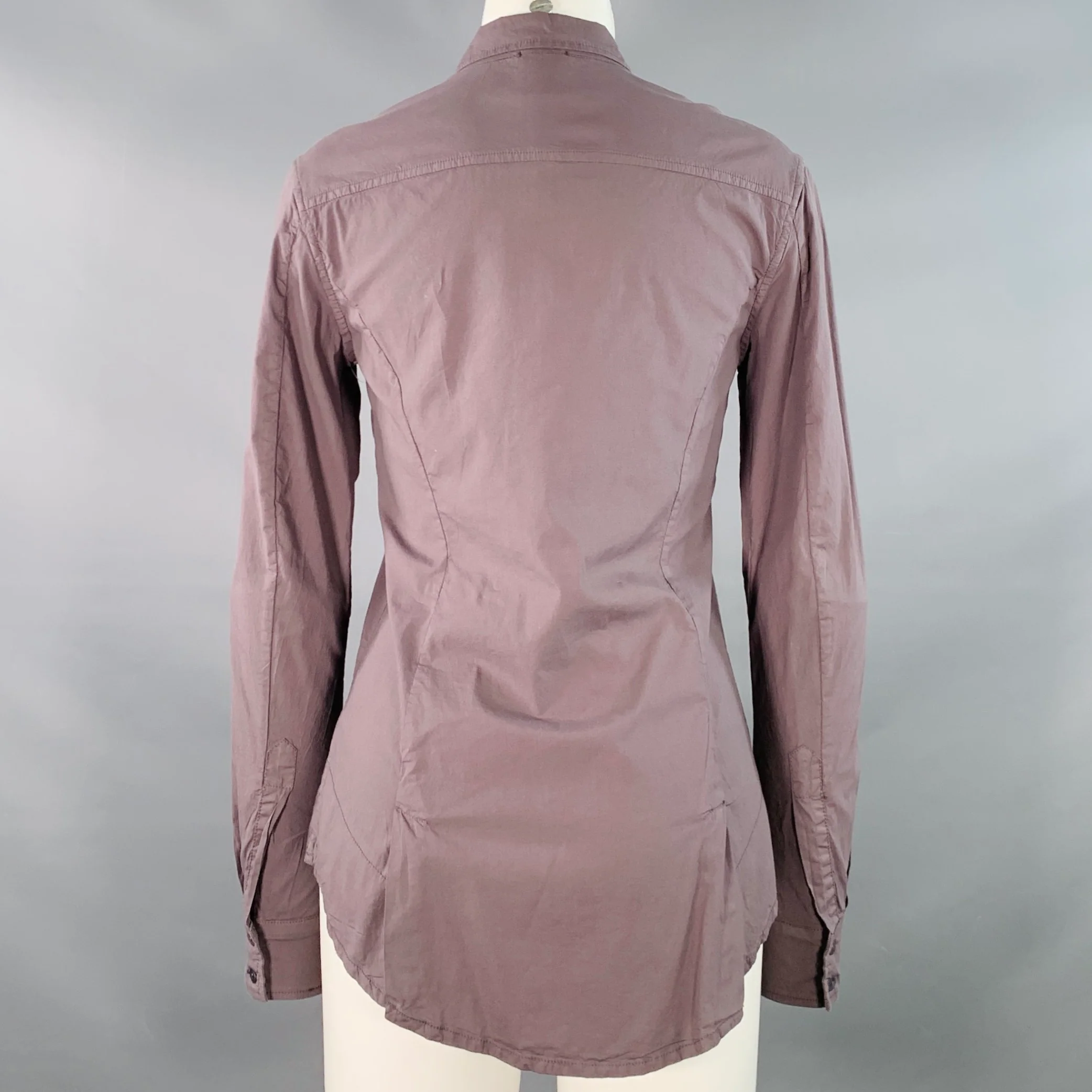 KRISTENSEN DU NORD Size S Brown Cotton Blend One Pocket Casual Top - Image 3