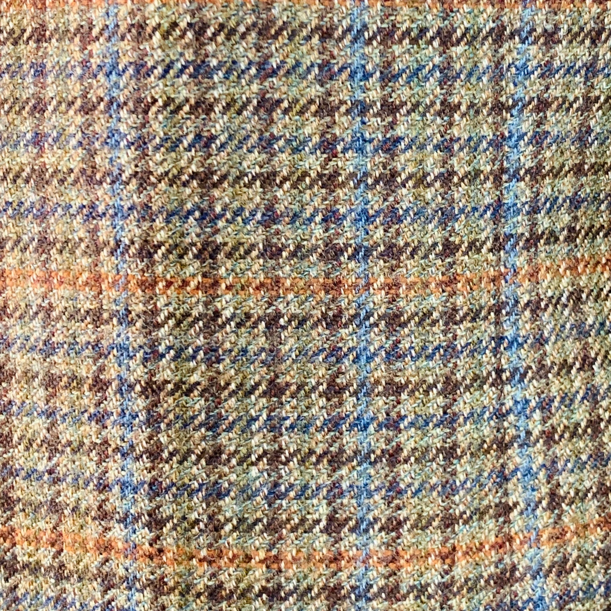 KROON Size 42 Regular Brown Blue Orange Glenplaid Virgin Wool Sport Coat - Image 2