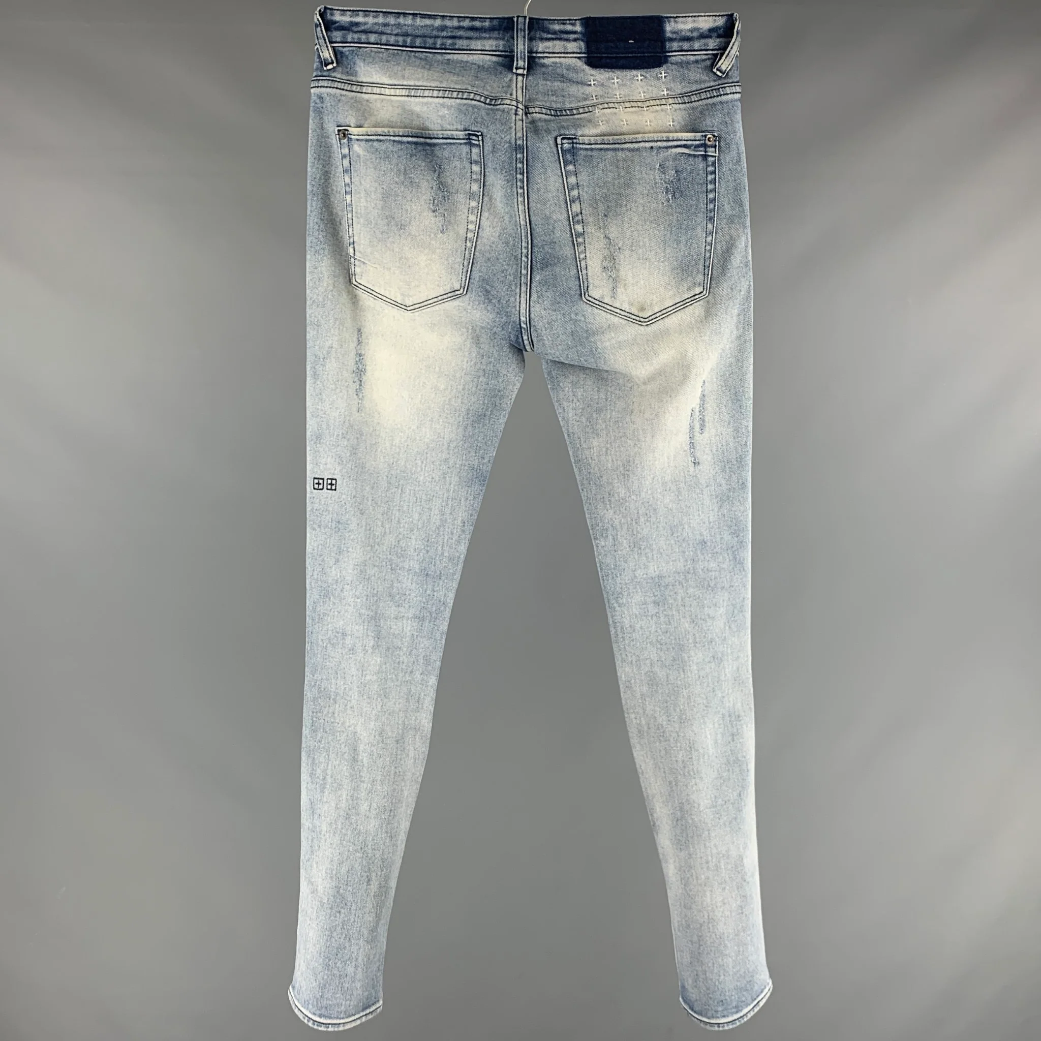 KSUBI Size 31 Blue Distressed Cotton Elastane Jeans - Image 3