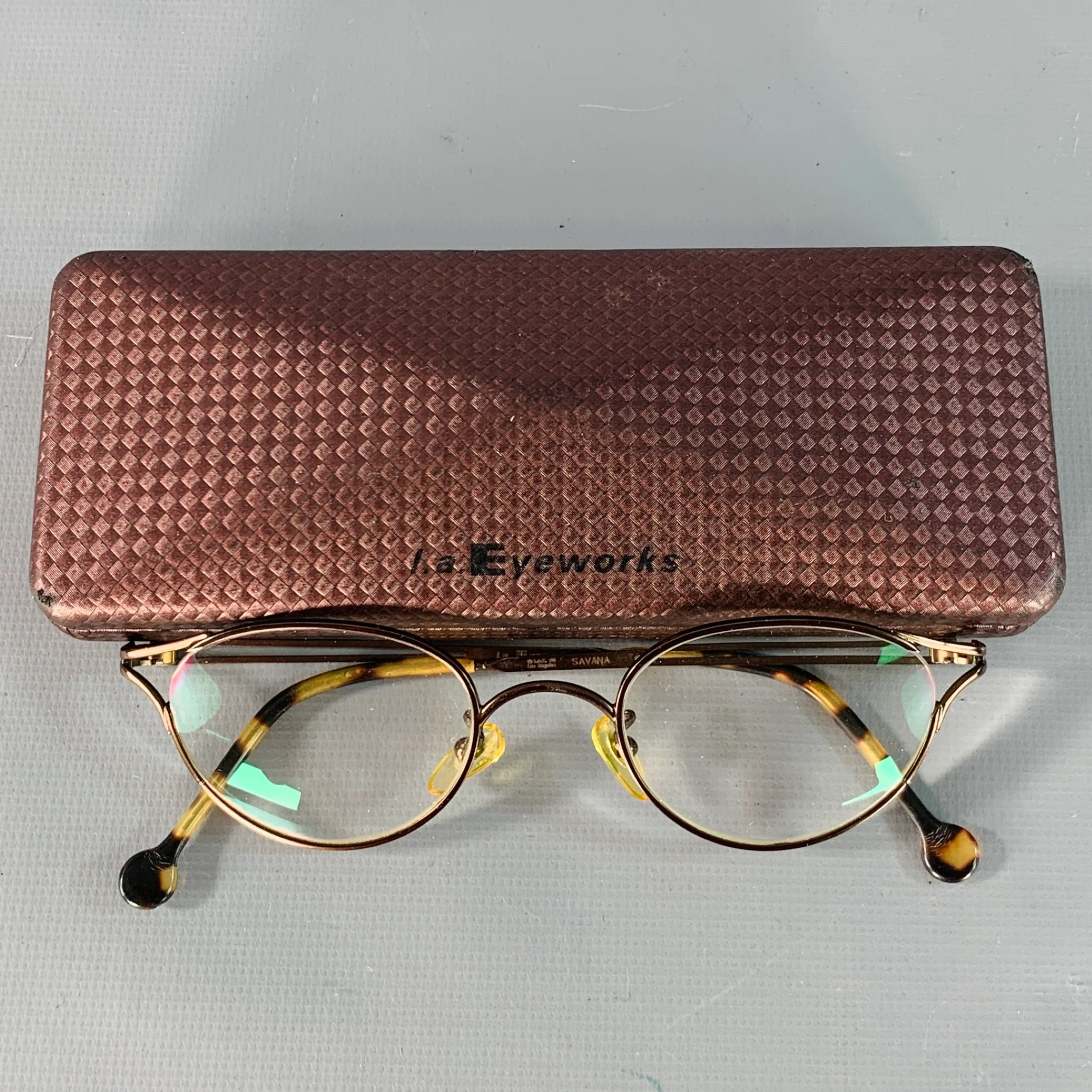 L.A.EYEWORKS Savana Brown Tortoiseshell Cateye Eyewear Readers - Image 7