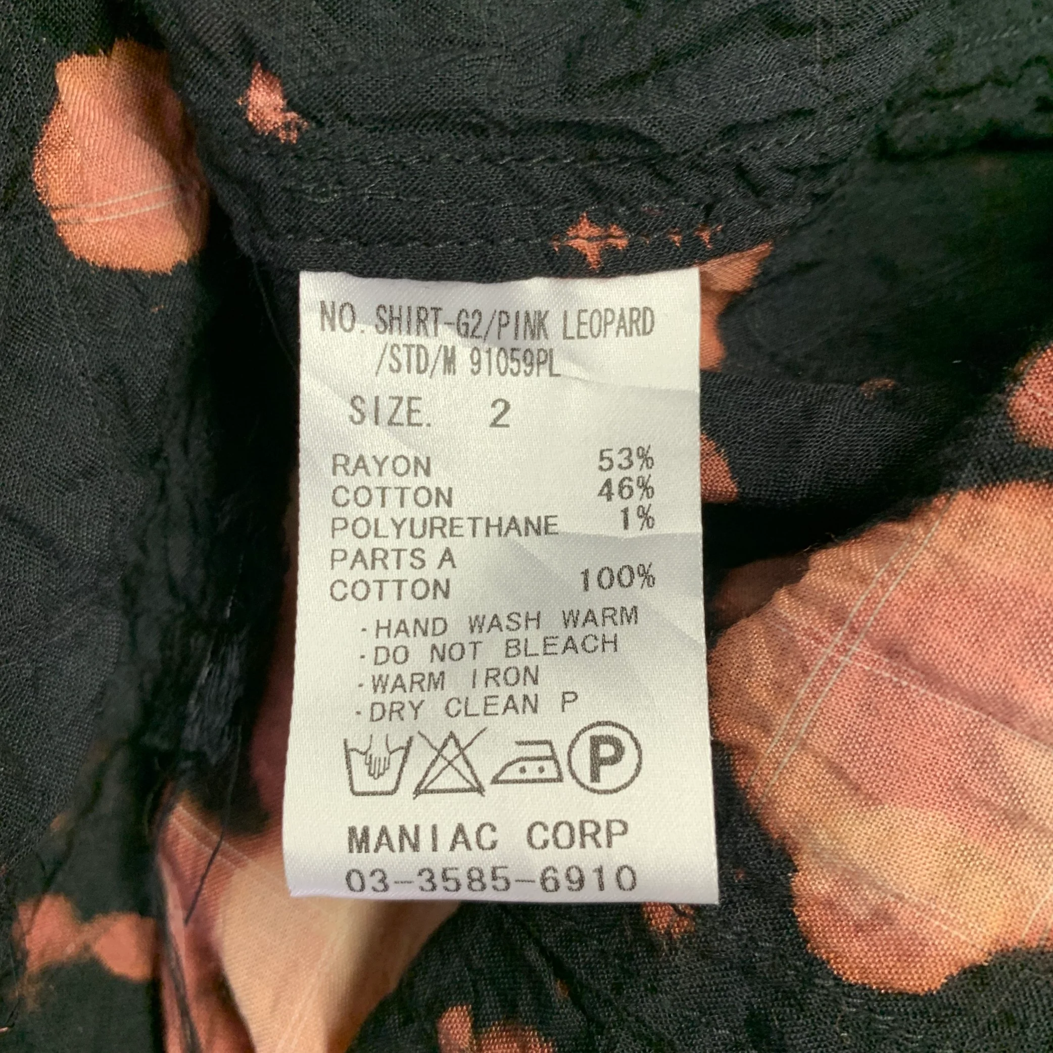 L.G.B Size 2 Black Pink Rayon Blend Spotted Shirt - Image 6