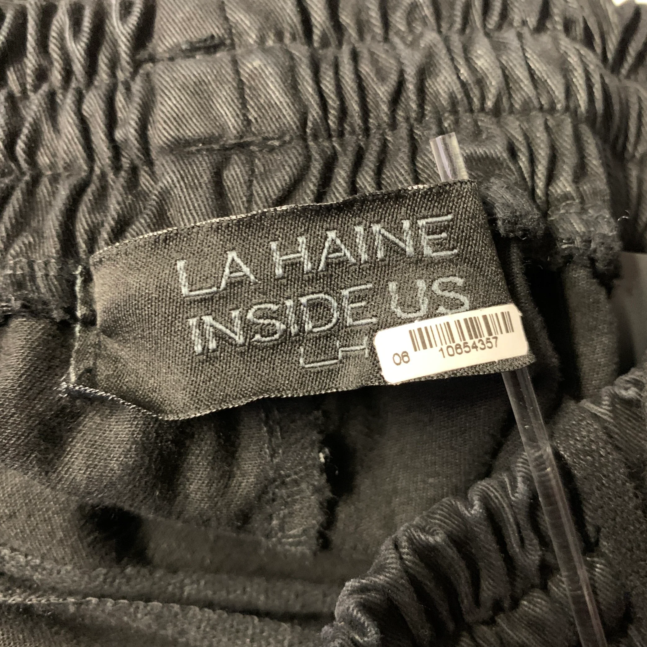 LA HAINE Size S Black Cotton Blend Drop Crotch Casual Pants - Image 4
