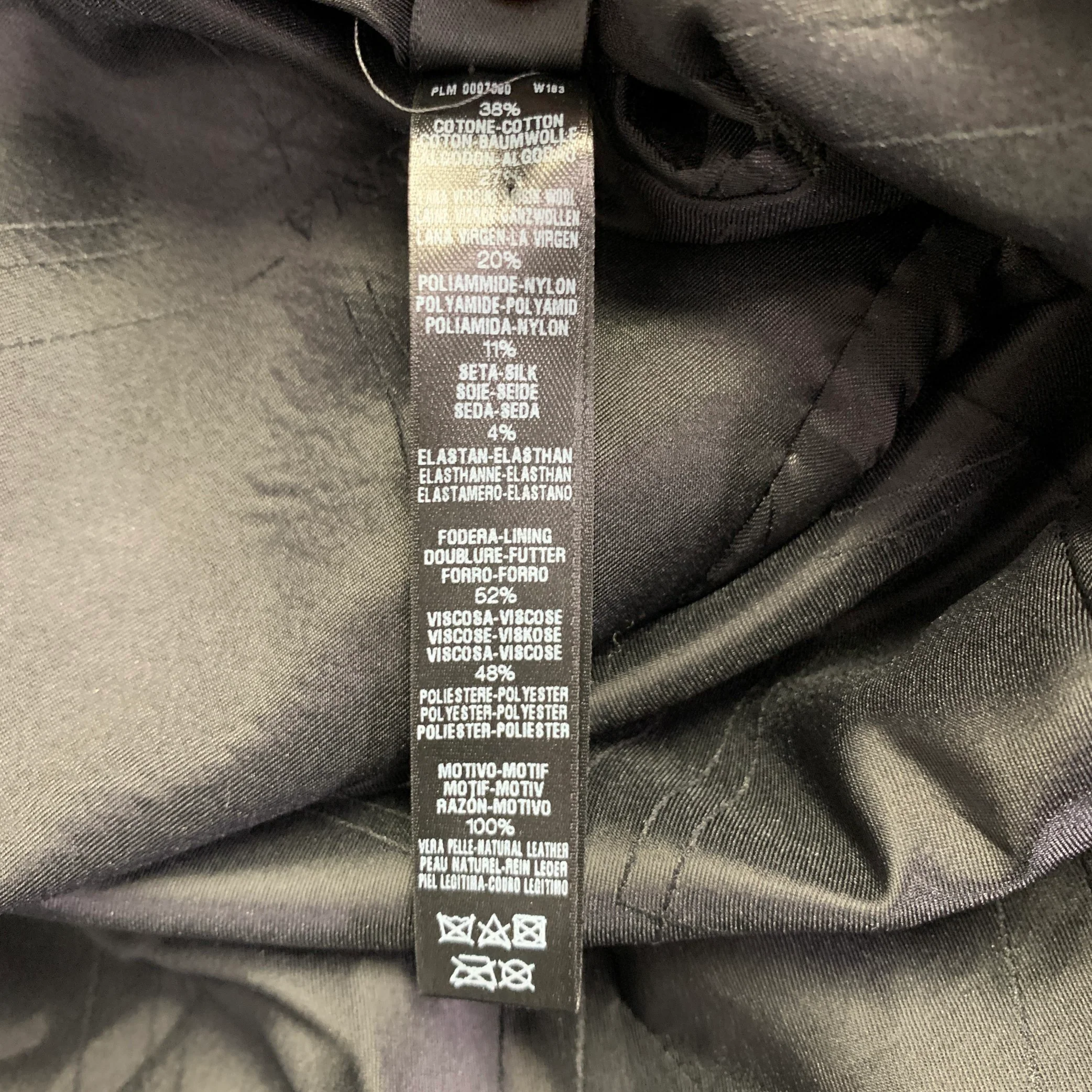 LA PERLA Size M Grey Black White Tweed Cotton Blend Coat - Image 10