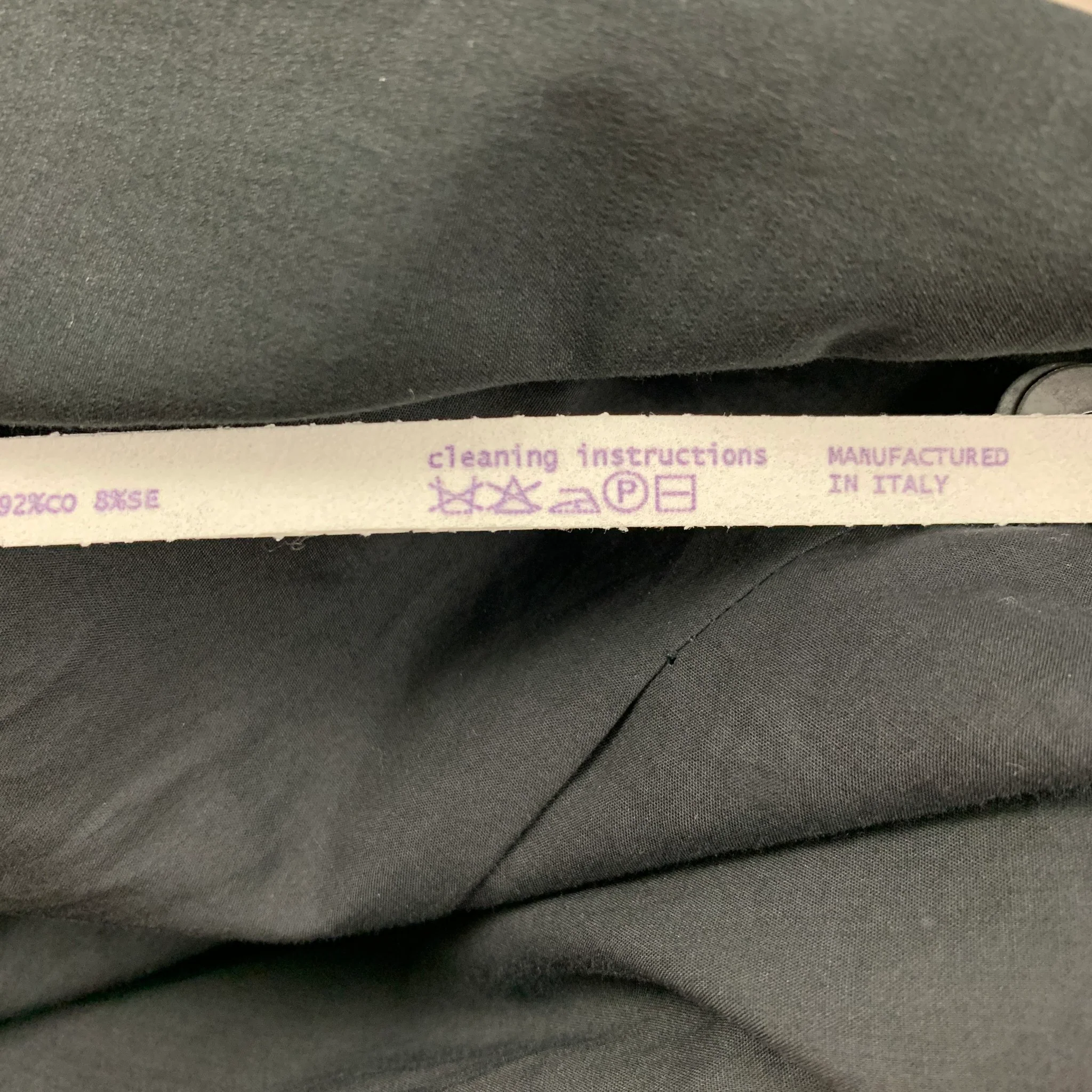 LABEL UNDER CONSTRUCTION Size 42 Black Cotton Single Breasted Sport Coat - Image 6