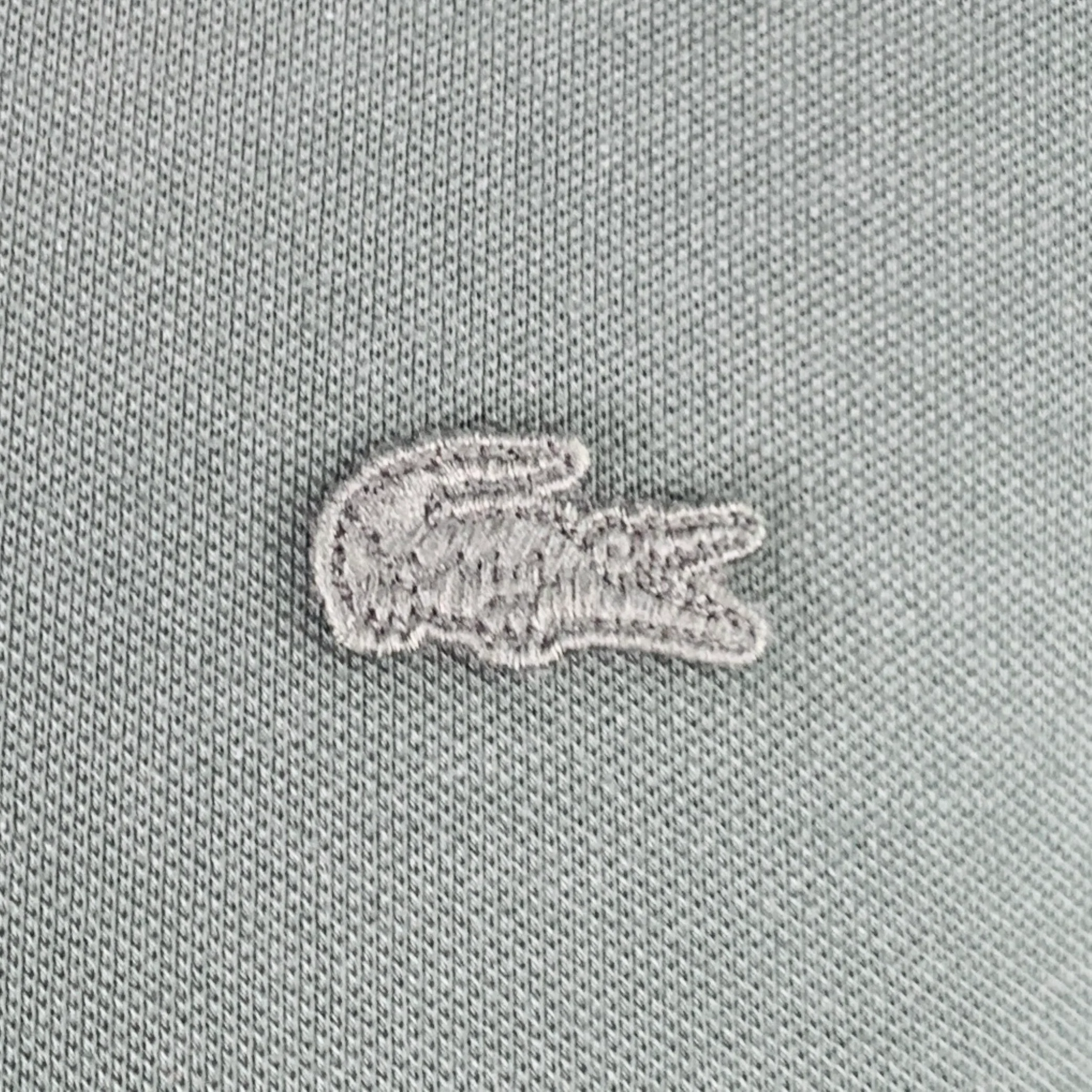 LACOSTE Size S Green Embroidery Cotton Blend Short Sleeve Polo - Image 2