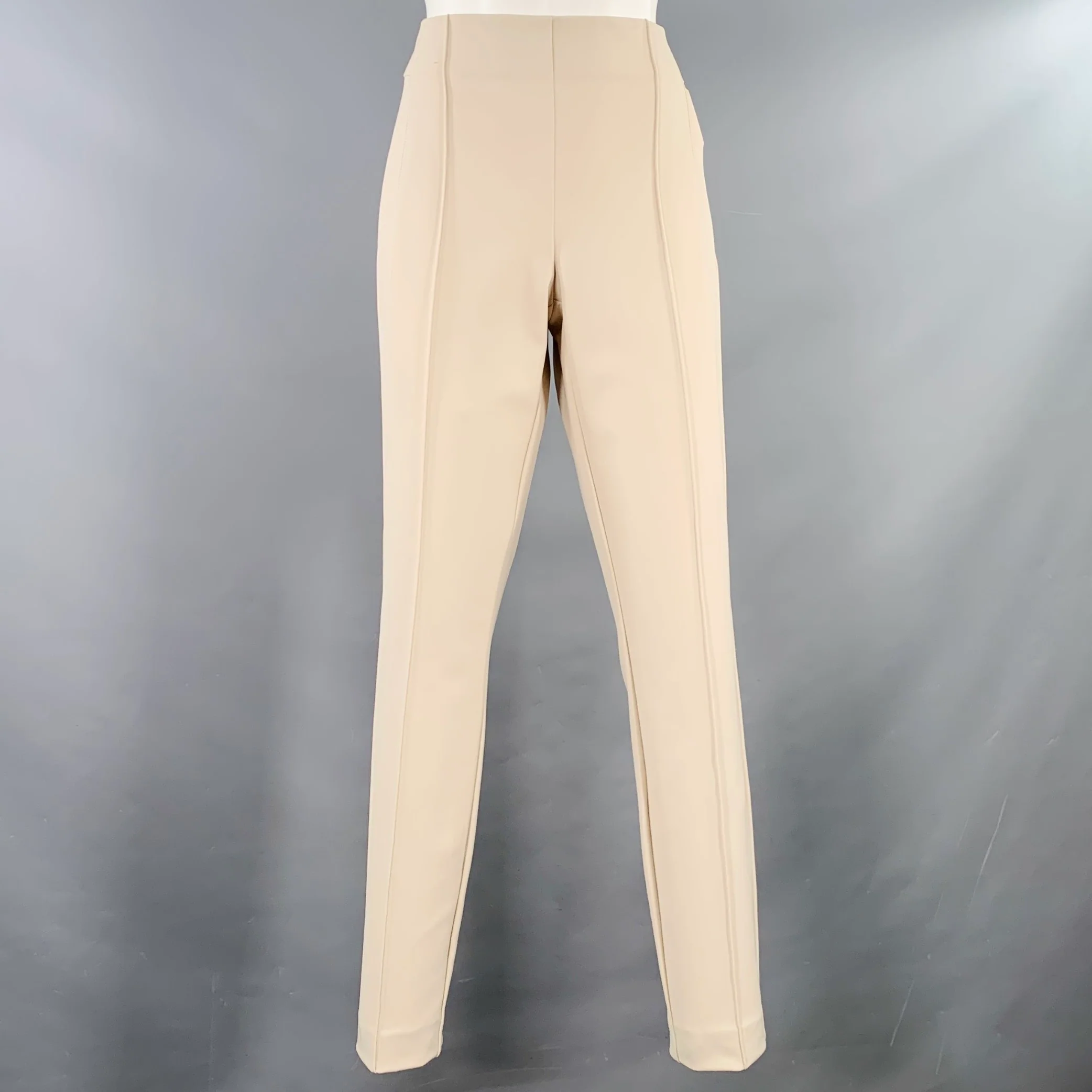 LAFAYETTE 148 Size 6 Cream Polyamide Blend Side Zipper Dress Pants