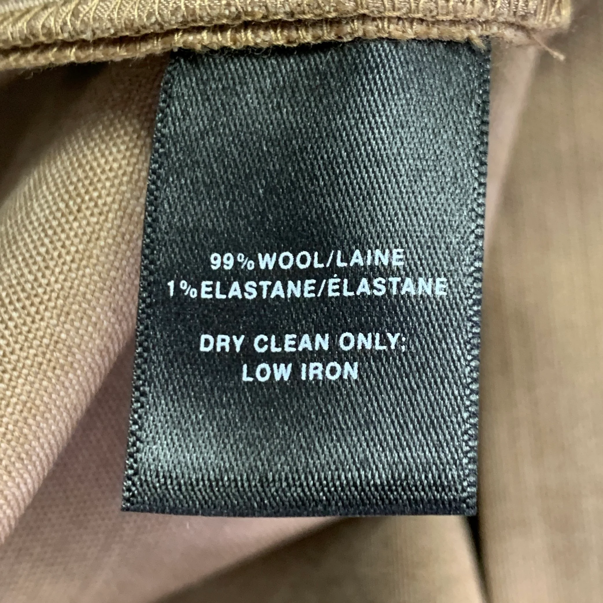 LAFAYETTE 148 Size 8 Tan Wool Blend Cropped Dress Pants - Image 4