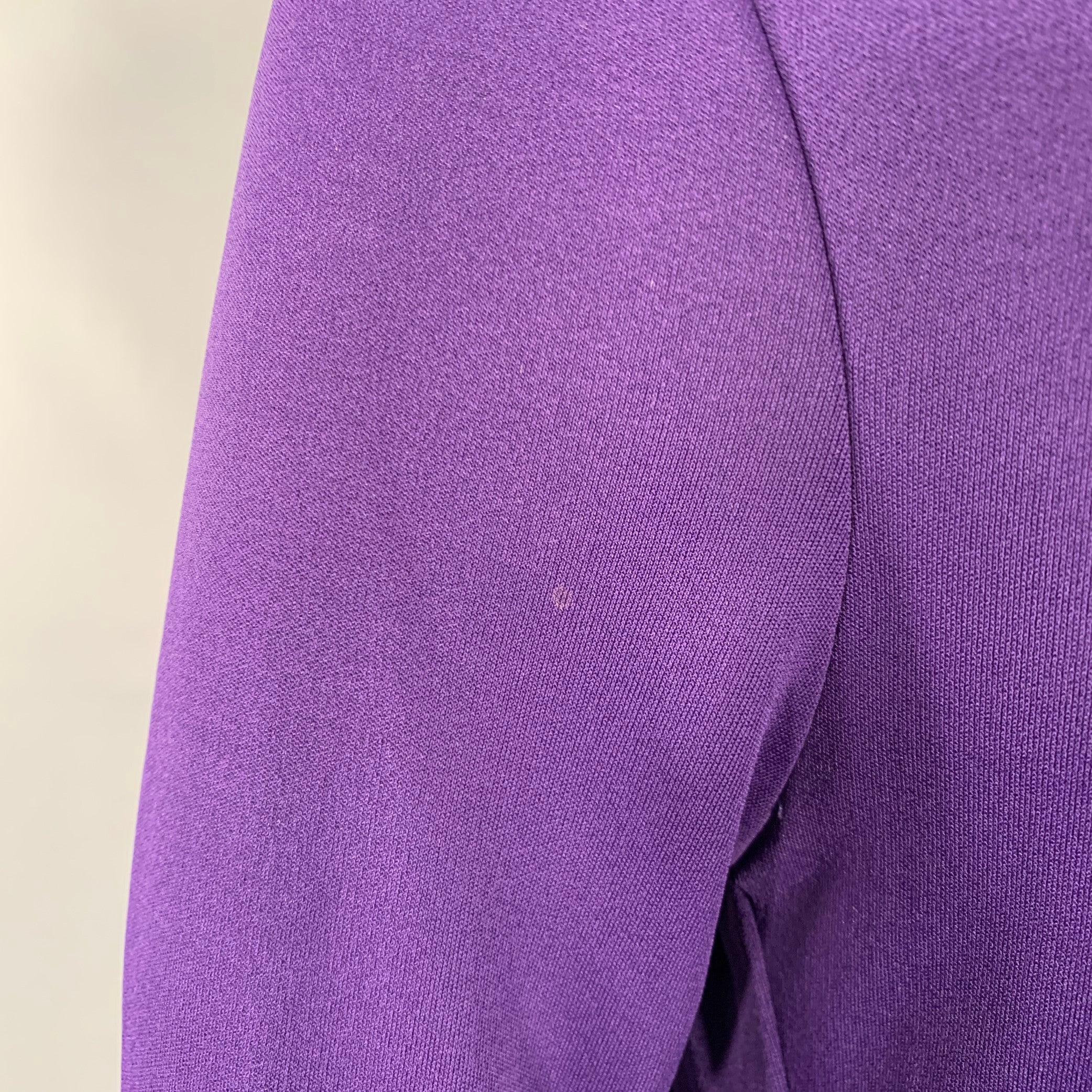LANVIN Size 4 Purple Viscose Blend Long Sleeve Cocktail Dress - Image 5