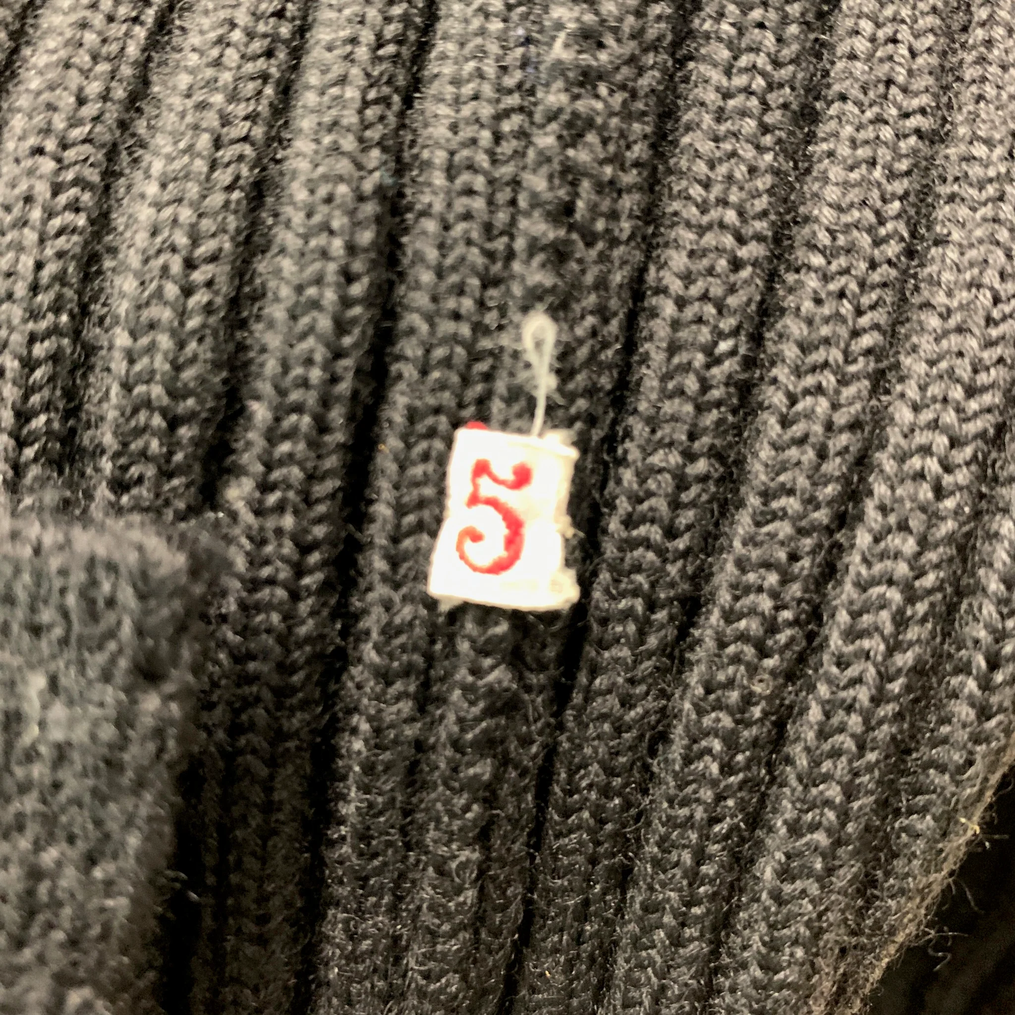 LANVIN Size 40 Black Ribbed Knit Wool Blend Zip Up Jacket - Image 5