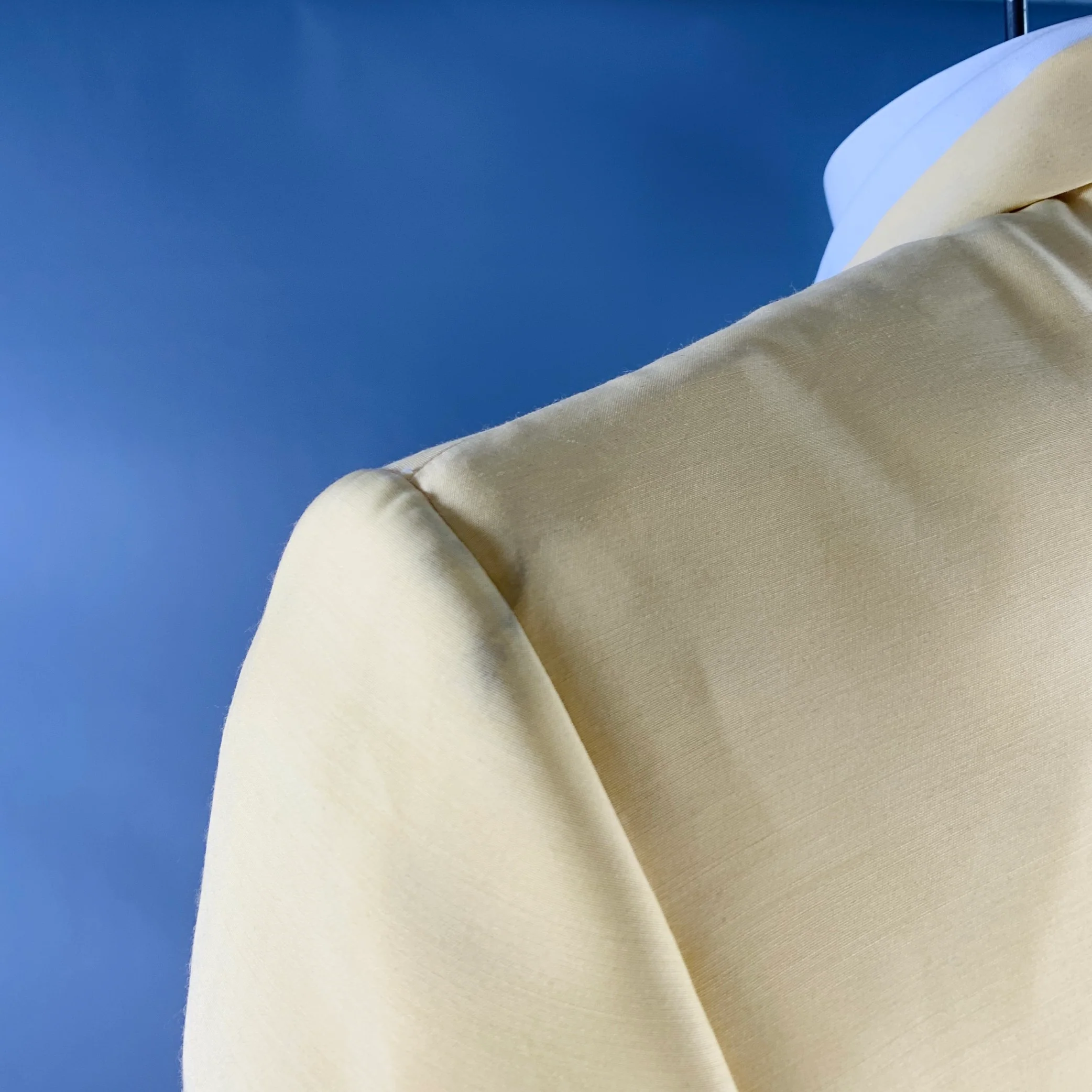 LANVIN Size 42 Yellow Wool Silk Notch Lapel Sport Coat - Image 5