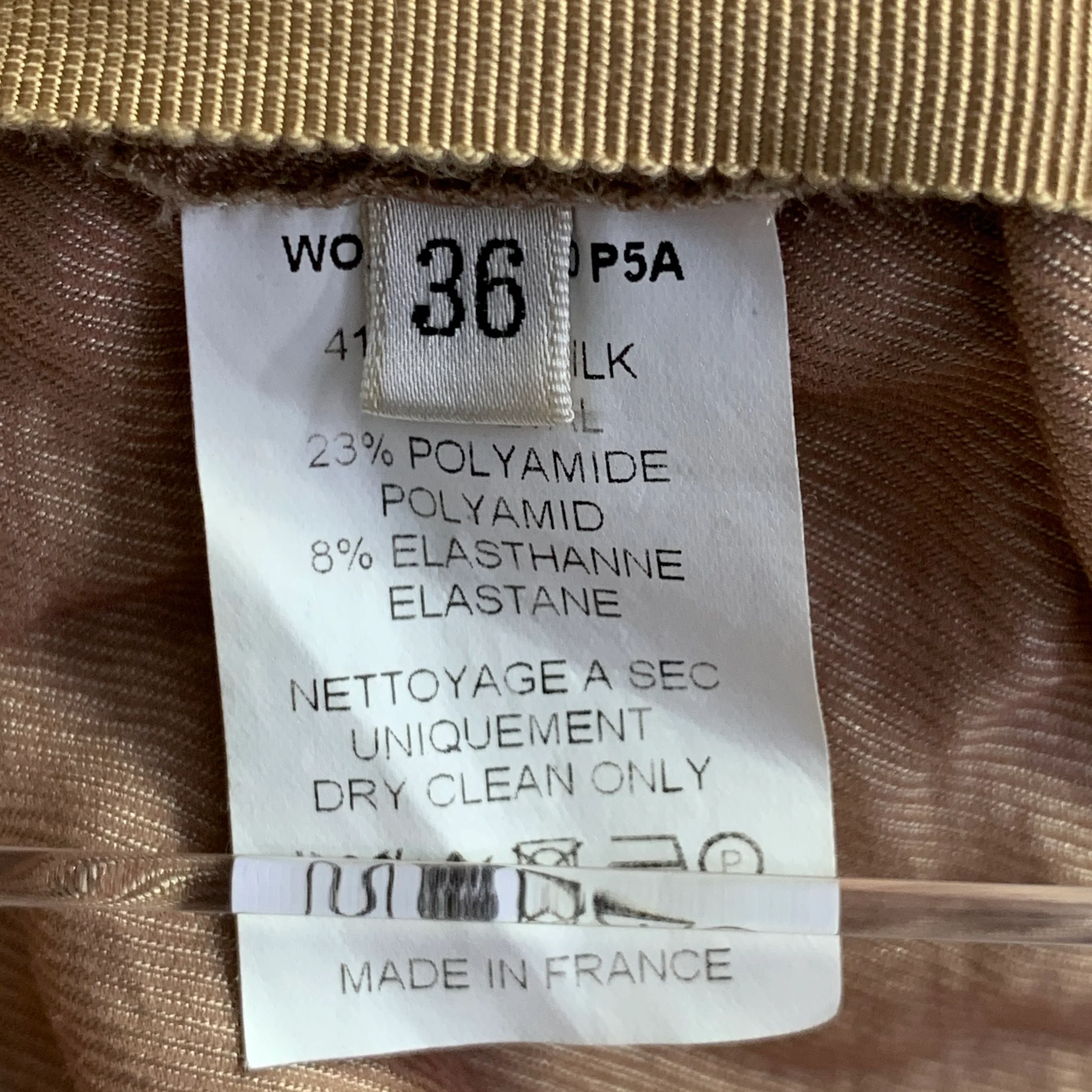 LANVIN Summer 2011 Size 4 Tan Silk Blend Raw Edge Sleeveless Cocktail Dress - Image 5