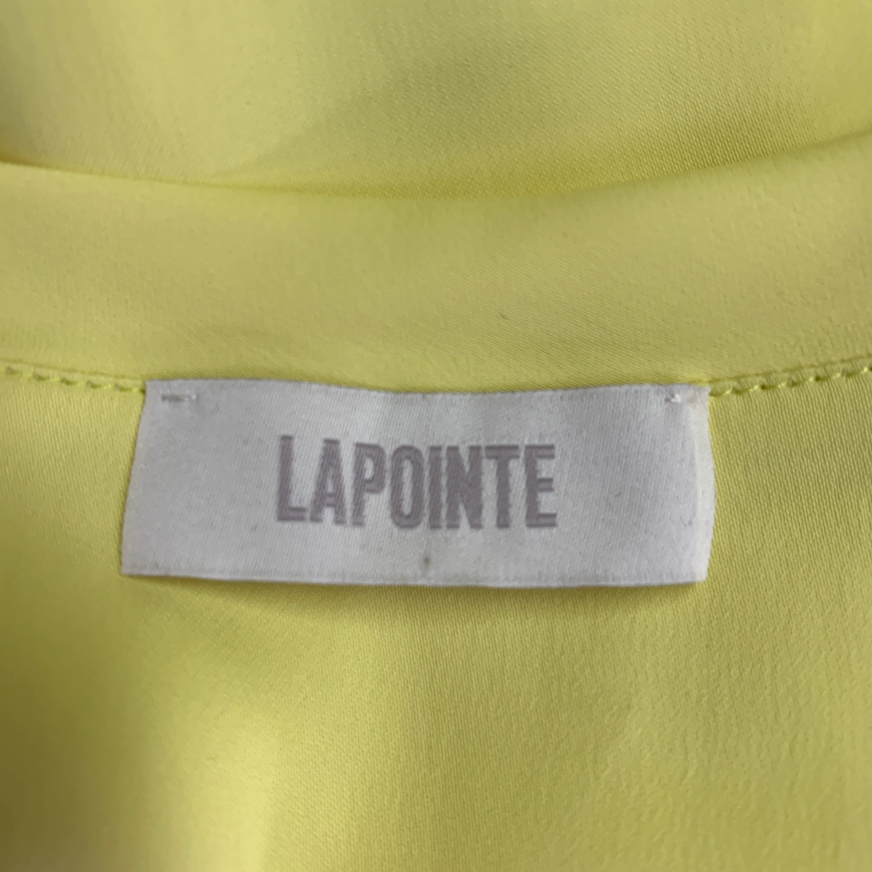 LAPOINTE Size 0 Yellow Neon Viscose Blend Side Zipper Dress Top - Image 4
