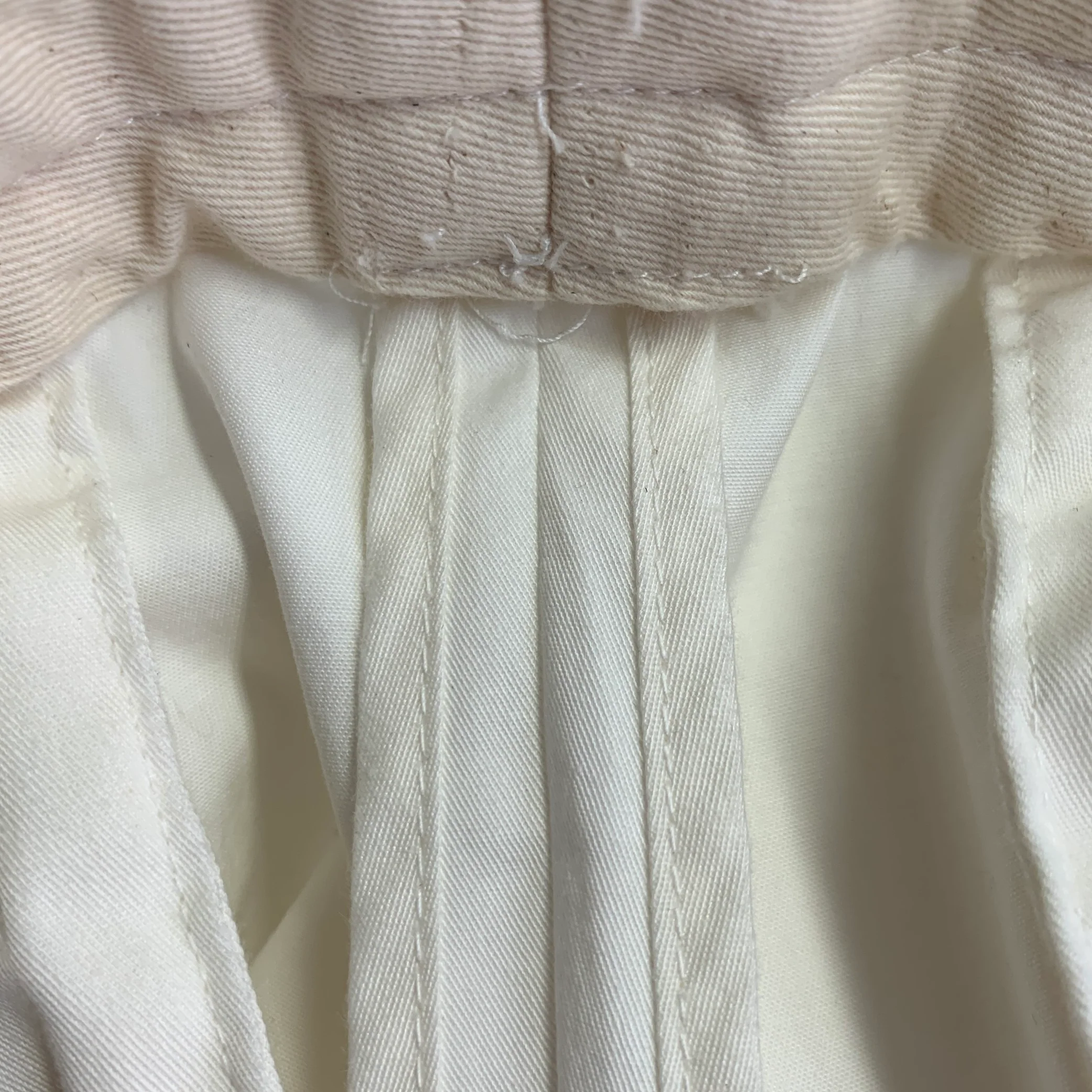 LARDINI Size 33 White Cotton Blend Pleated Button Fly Dress Pants - Image 15