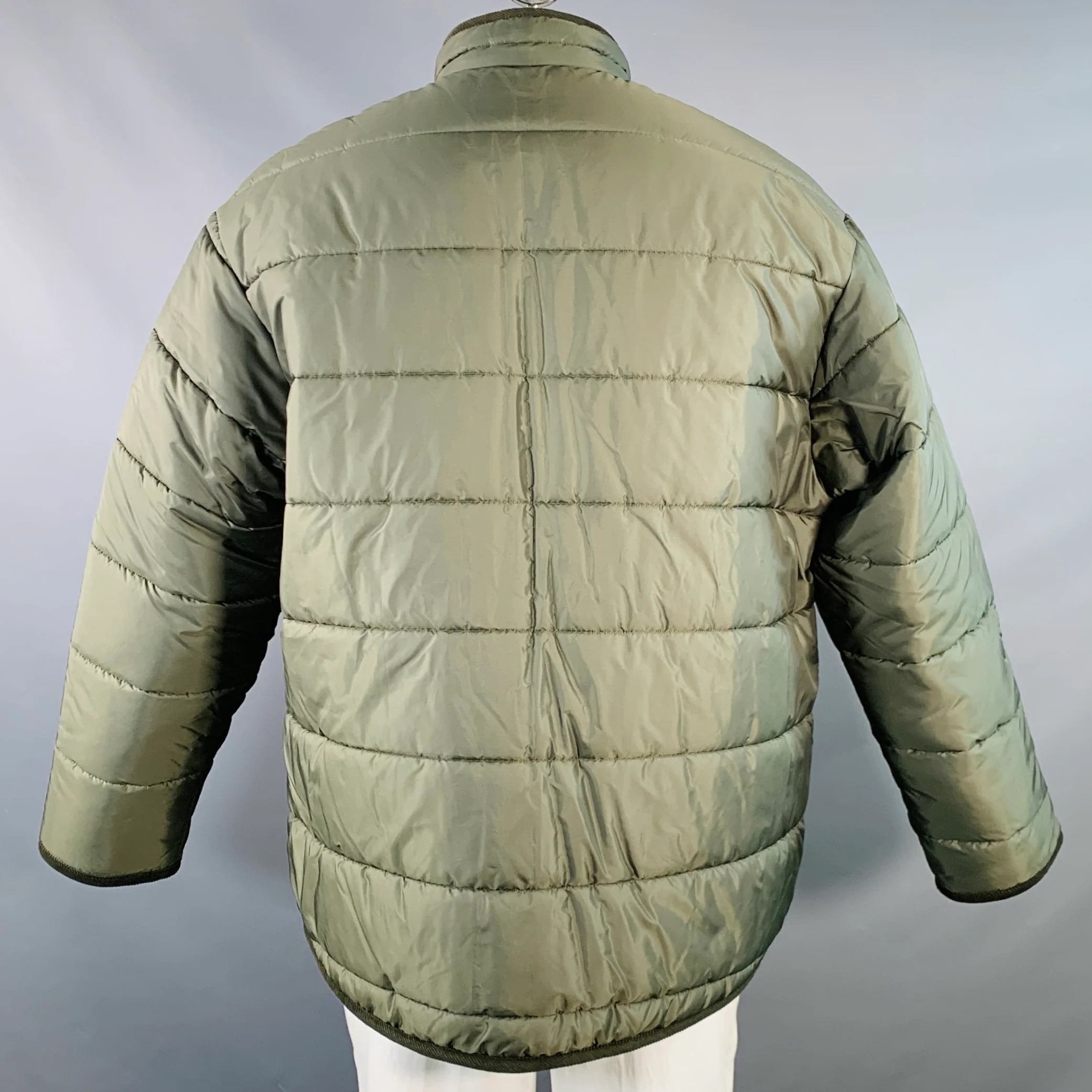 LAVENHAM Size 42 Mickfield Olive Quilted Polyester Puffer Jacket - Image 4
