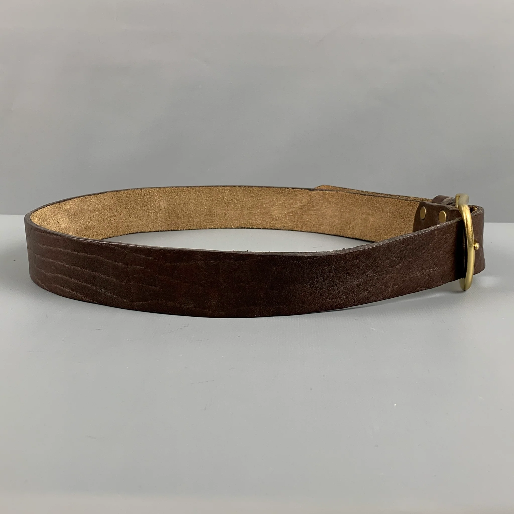 LAWLESS DENIM Size 32 Brown Leather Belt - Image 2