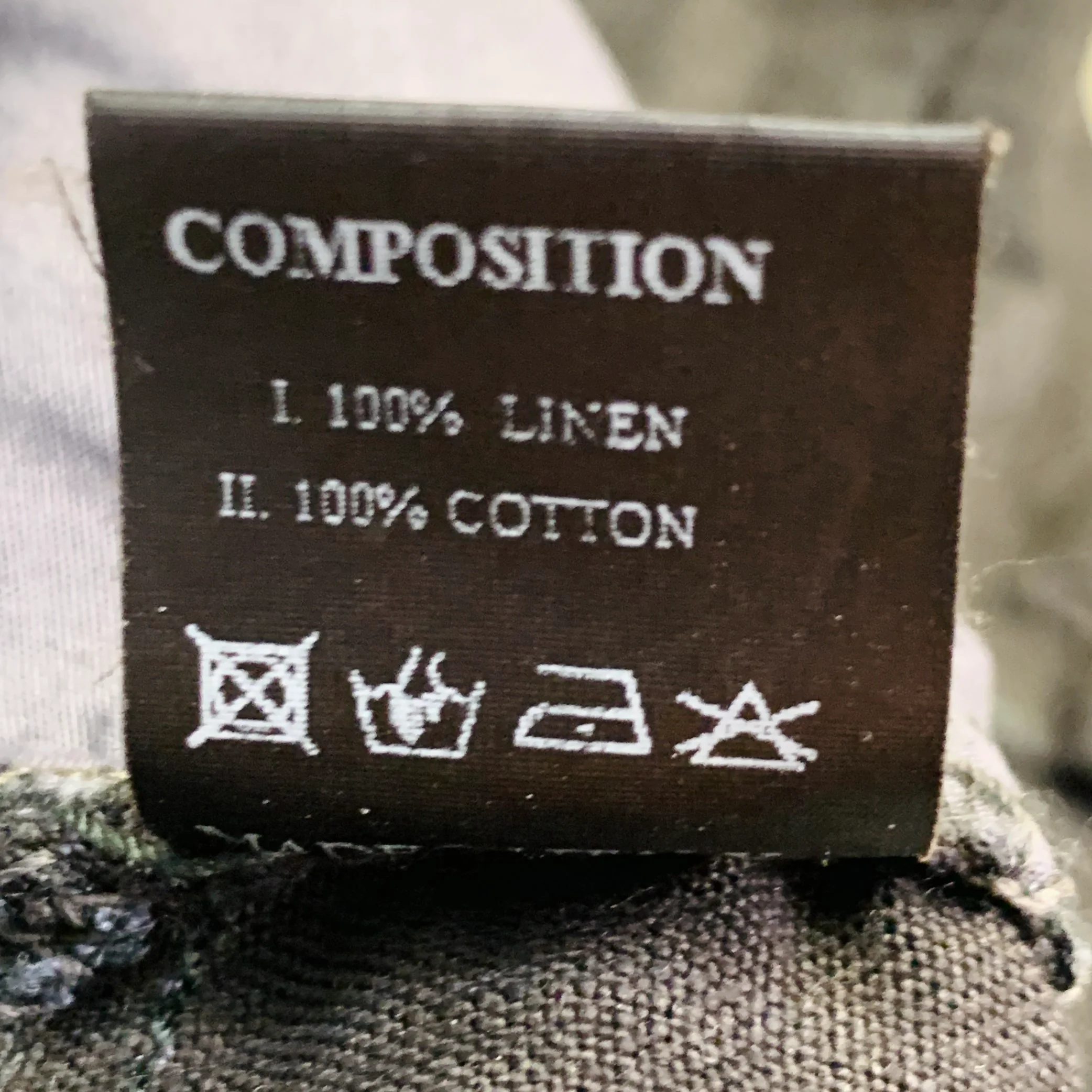 LAYER-O Size 4 Black Linen Narrow Leg Tapered Button Fly Casual Pants - Image 6