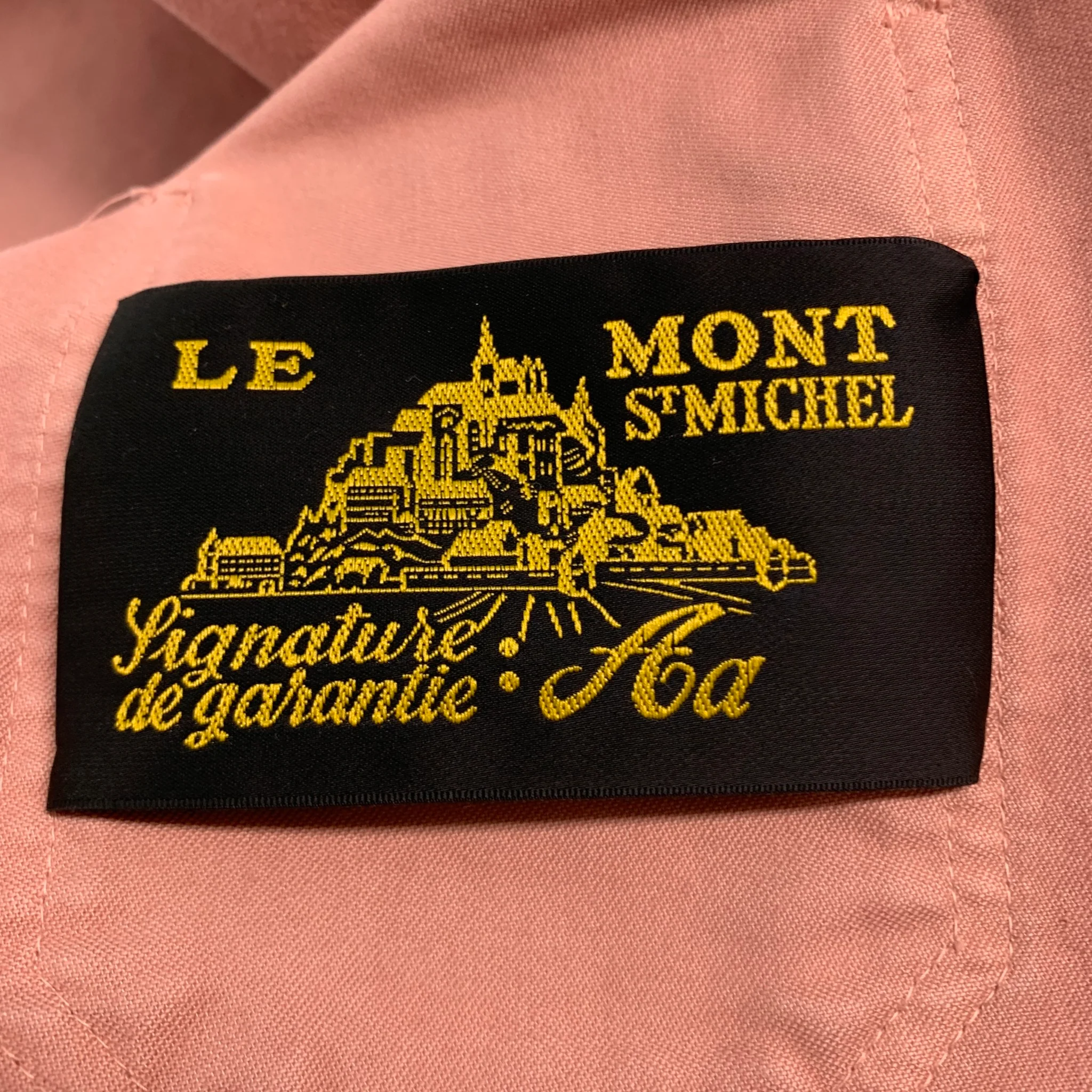 LE MONT ST.MICHEL Size 48 Orange Sorbet Cotton Jacket - Image 7